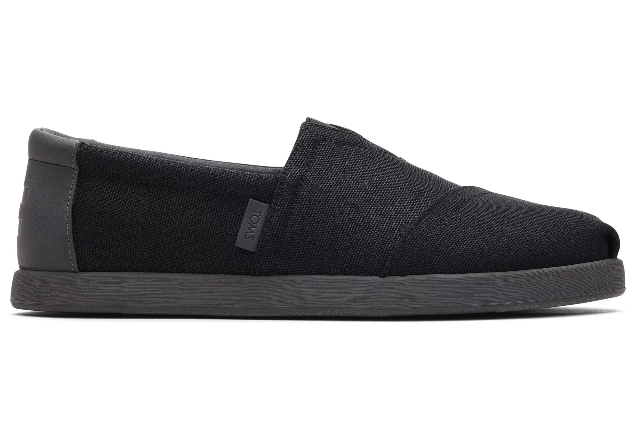 TOMS Alpargata*Alp Fwd Black Canvas Synthetic Trim Black Waxed Canvas