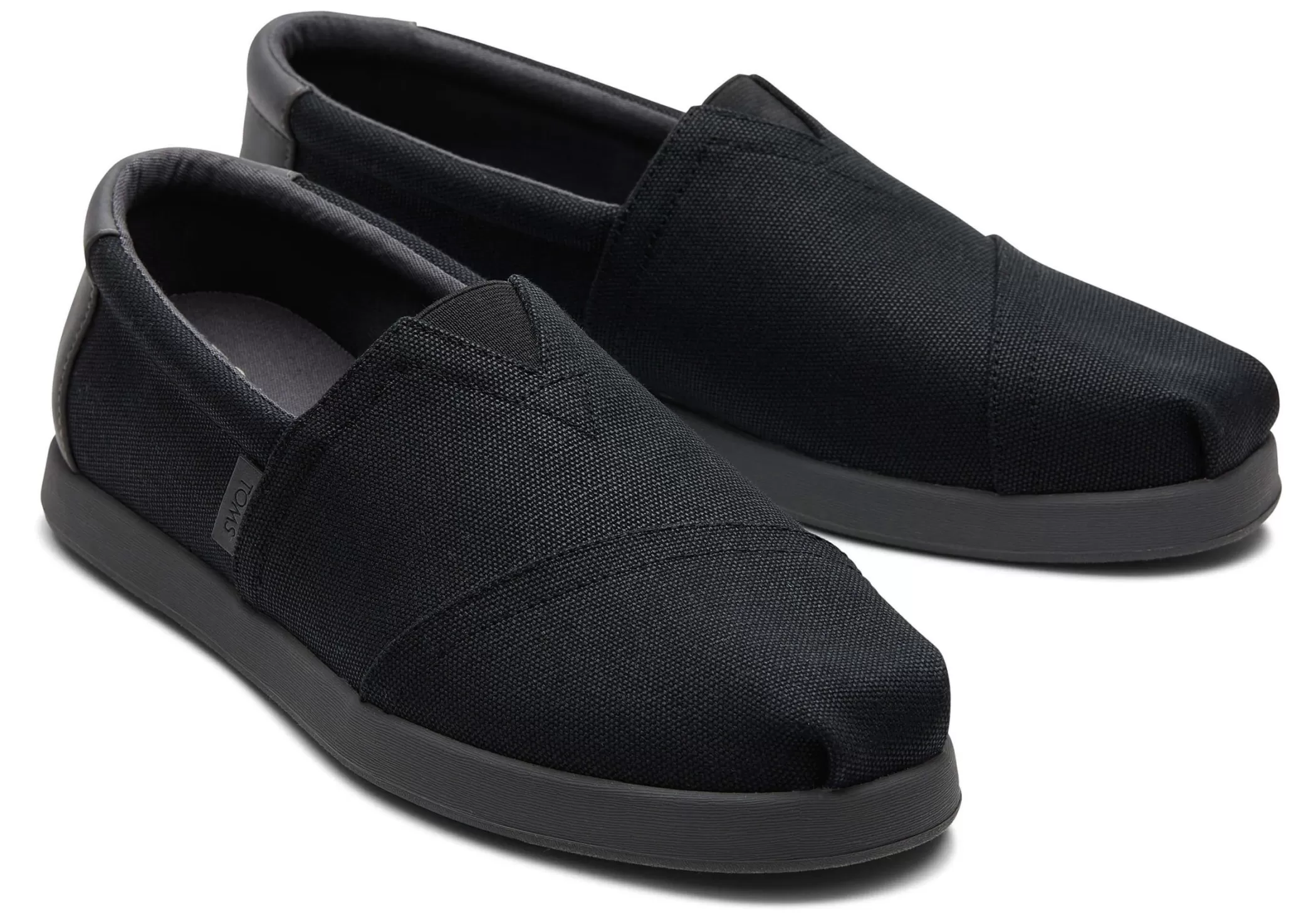 TOMS Alpargata*Alp Fwd Black Canvas Synthetic Trim Black Waxed Canvas