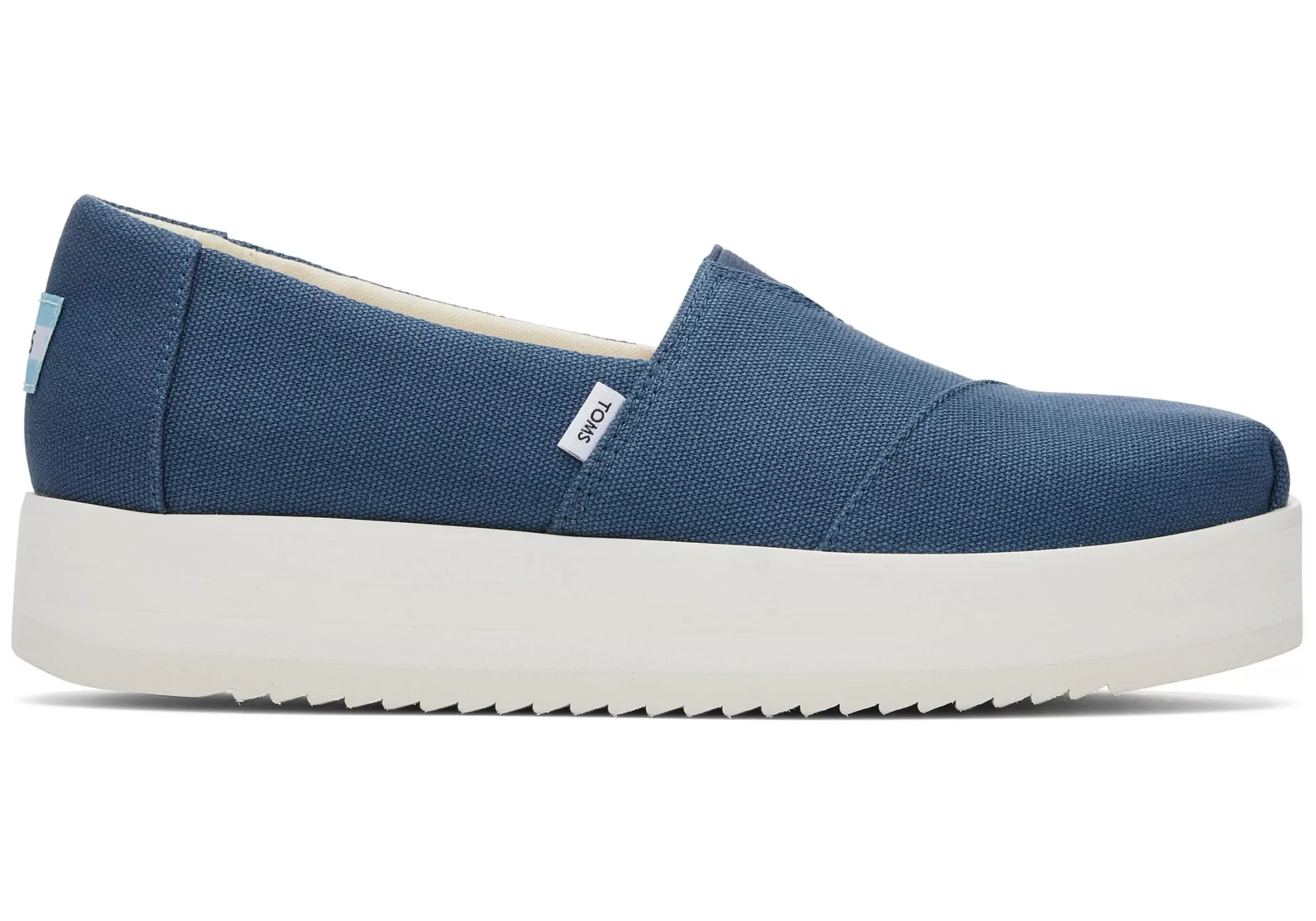 TOMS Instappers*Alpargata Blue Midform Espadrille Delftsblauw