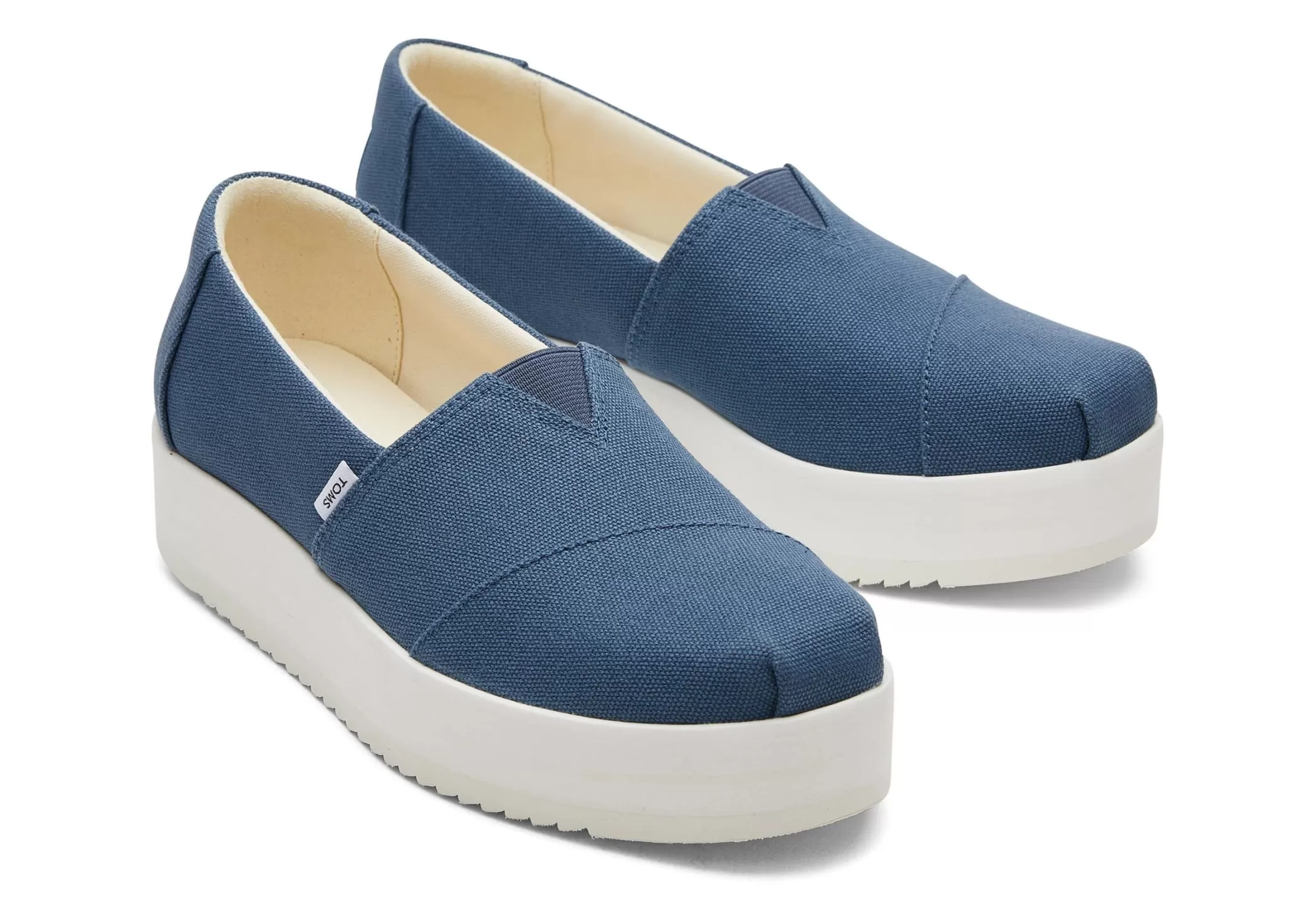 TOMS Instappers*Alpargata Blue Midform Espadrille Delftsblauw