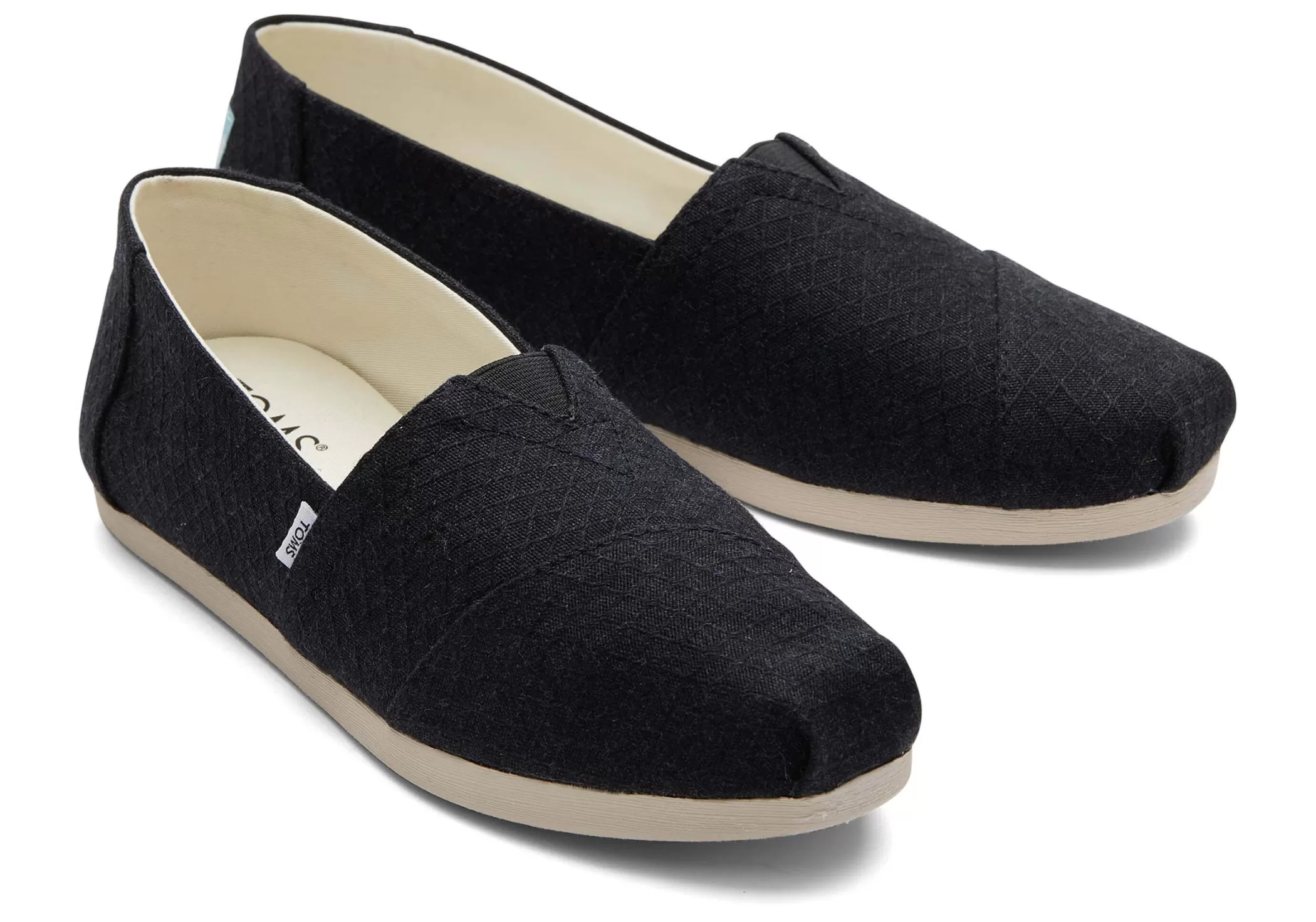 TOMS Espadrilles*Alpargata Diamantpatroon Zwart