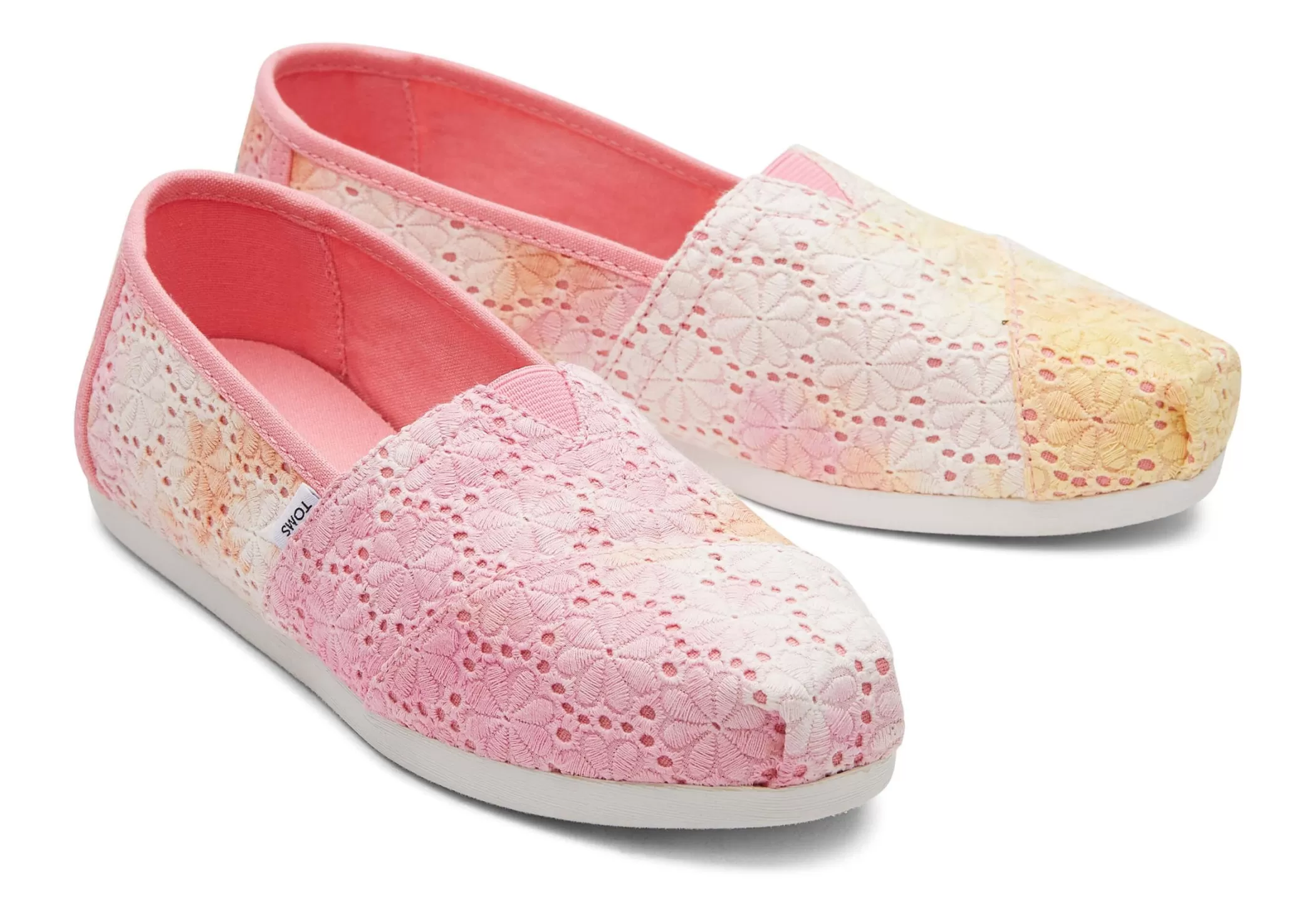 TOMS Alpargata*Alpargata Floral Eyelets Sienna Oranje Tie Dye Bloemen Ringetjes