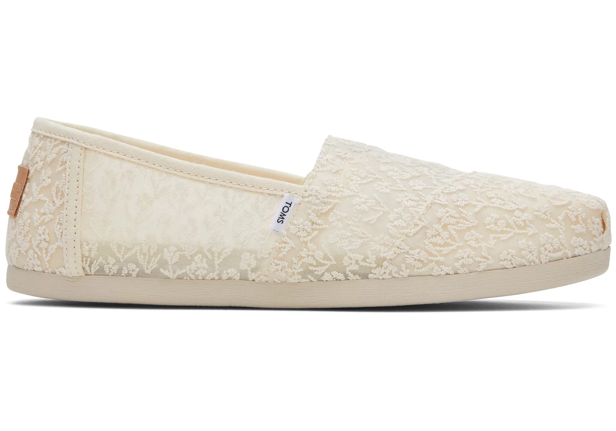 TOMS Alpargata*Alpargata Floral Lace Beige Bloemenkant