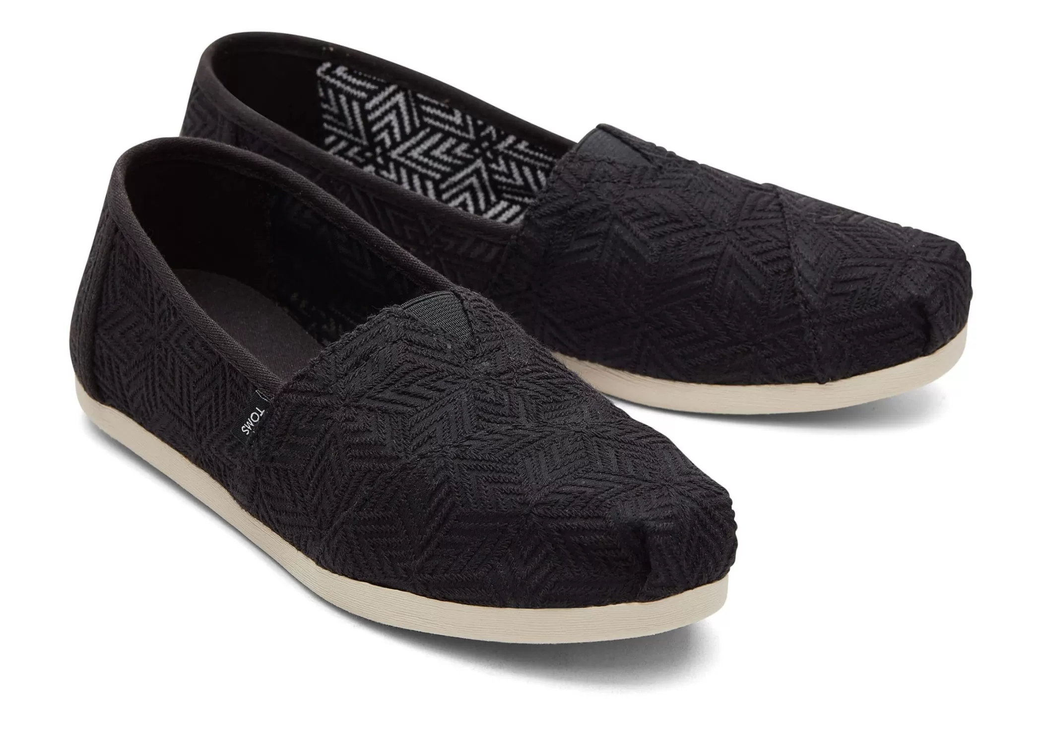 TOMS Alpargata*Alpargata Geometric Lace Zwart Geometrisch Kant