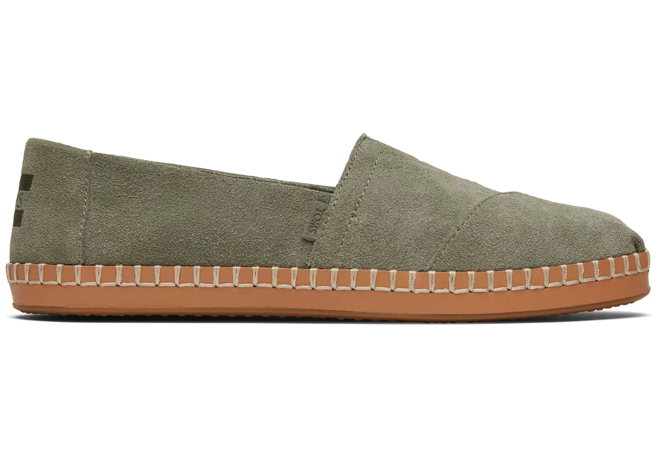 TOMS Instappers*Alpargata Leren Gewikkeld Vetiver Grijs Suede