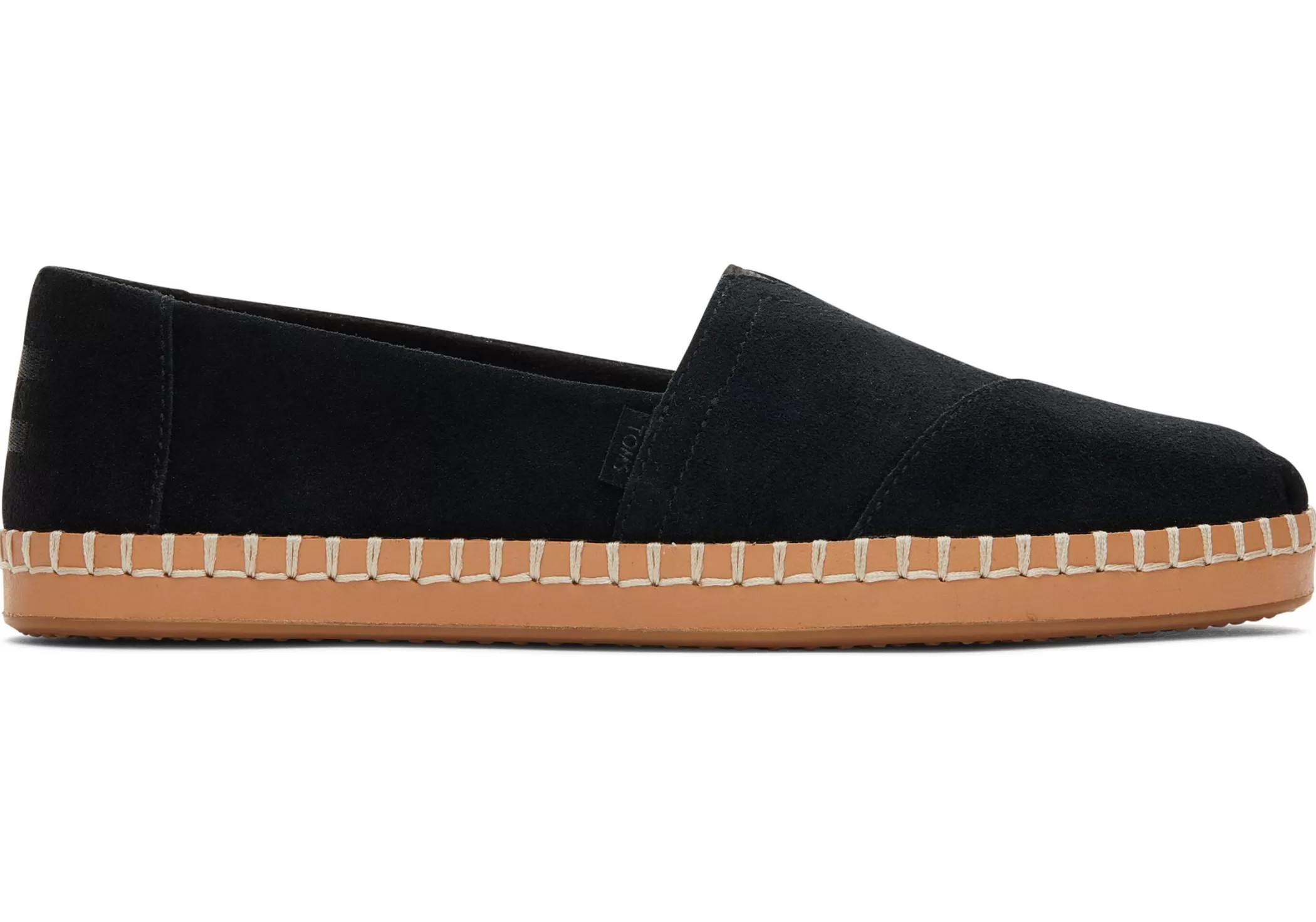 TOMS Instappers*Alpargata Leren Gewikkeld Zwarte Suede