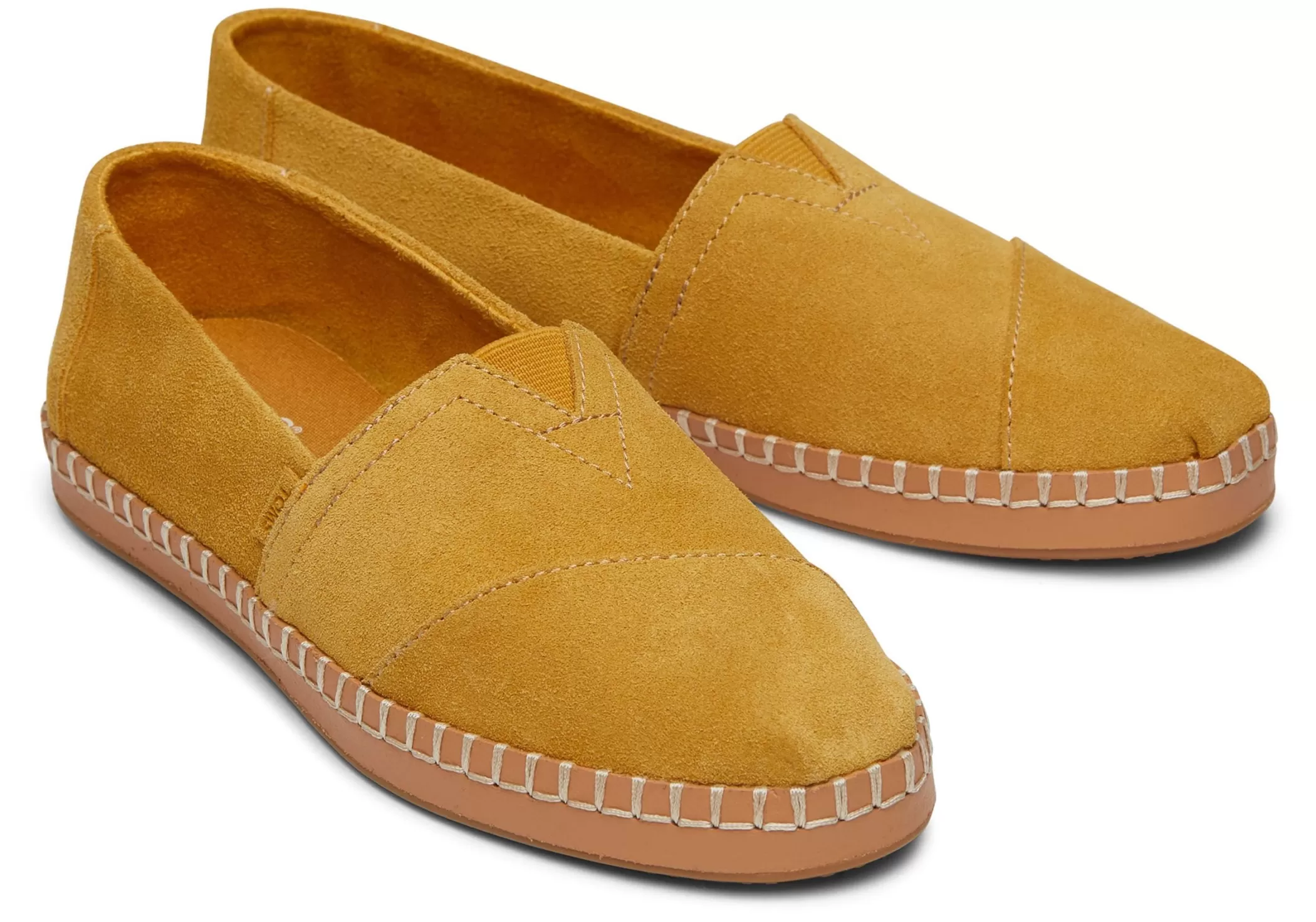 TOMS Instappers*Alpargata Leren Gewikkeld Amber Goud Suede