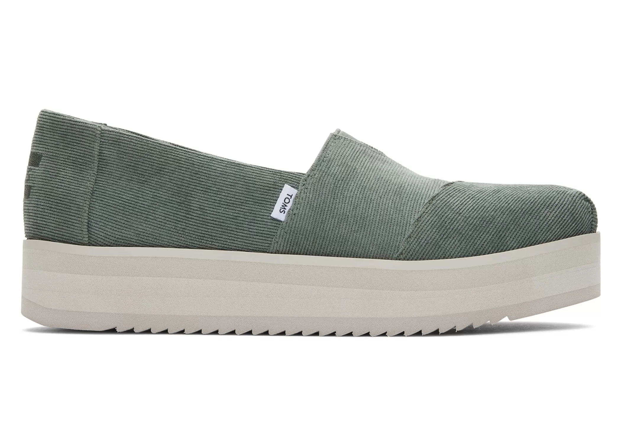 TOMS Instappers*Alpargata Midform Espadrille Corduroy Bonsai Green