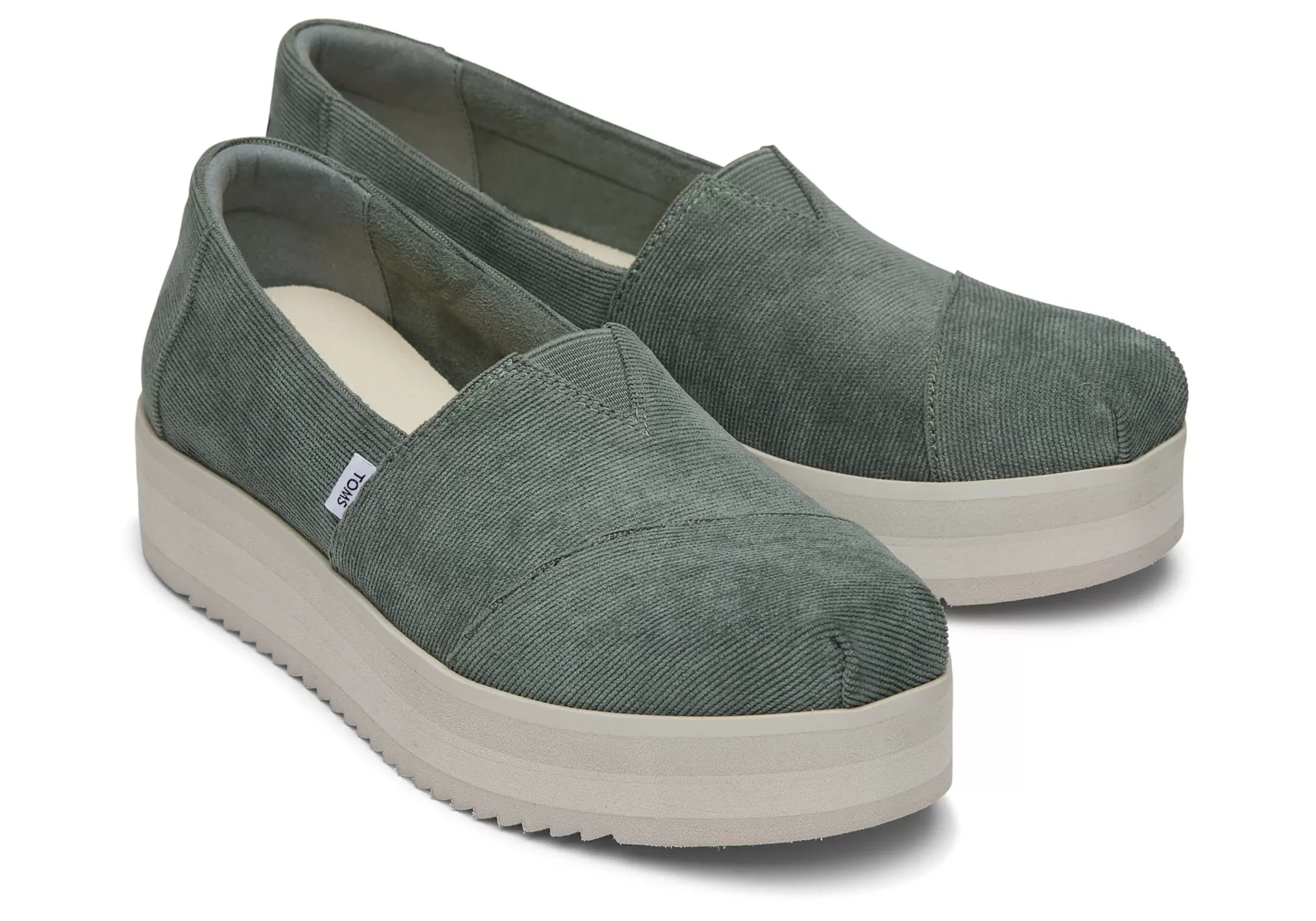 TOMS Instappers*Alpargata Midform Espadrille Corduroy Bonsai Green