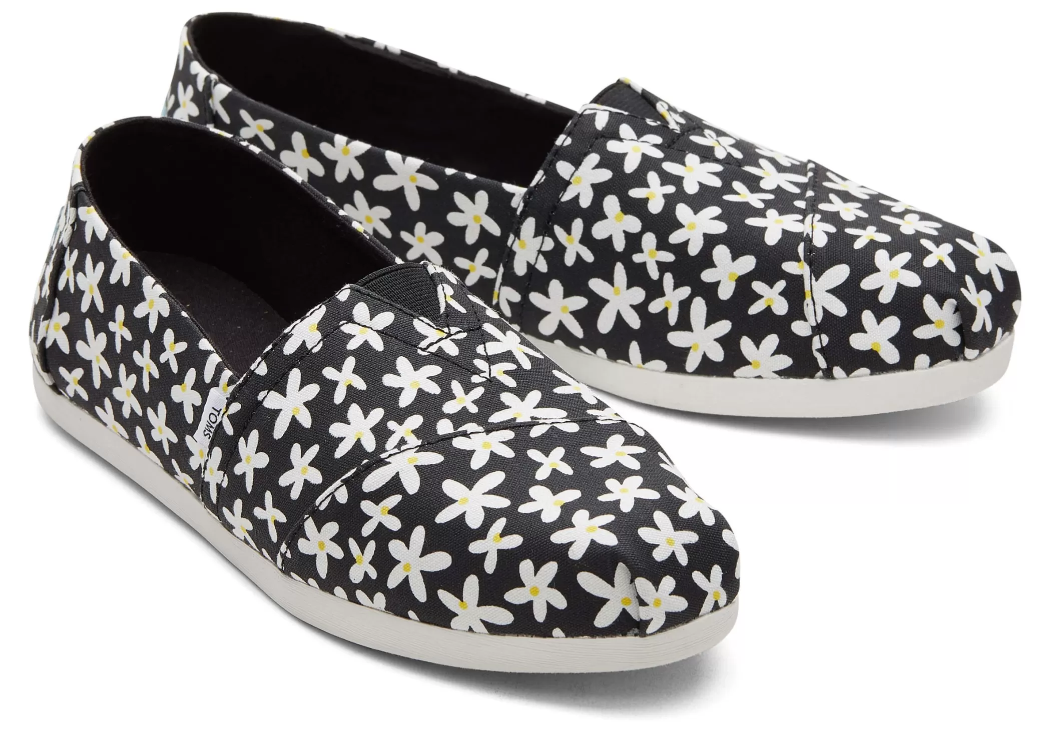 TOMS Alpargata*Alpargata Sun Daisies Zwart Madeliefjes