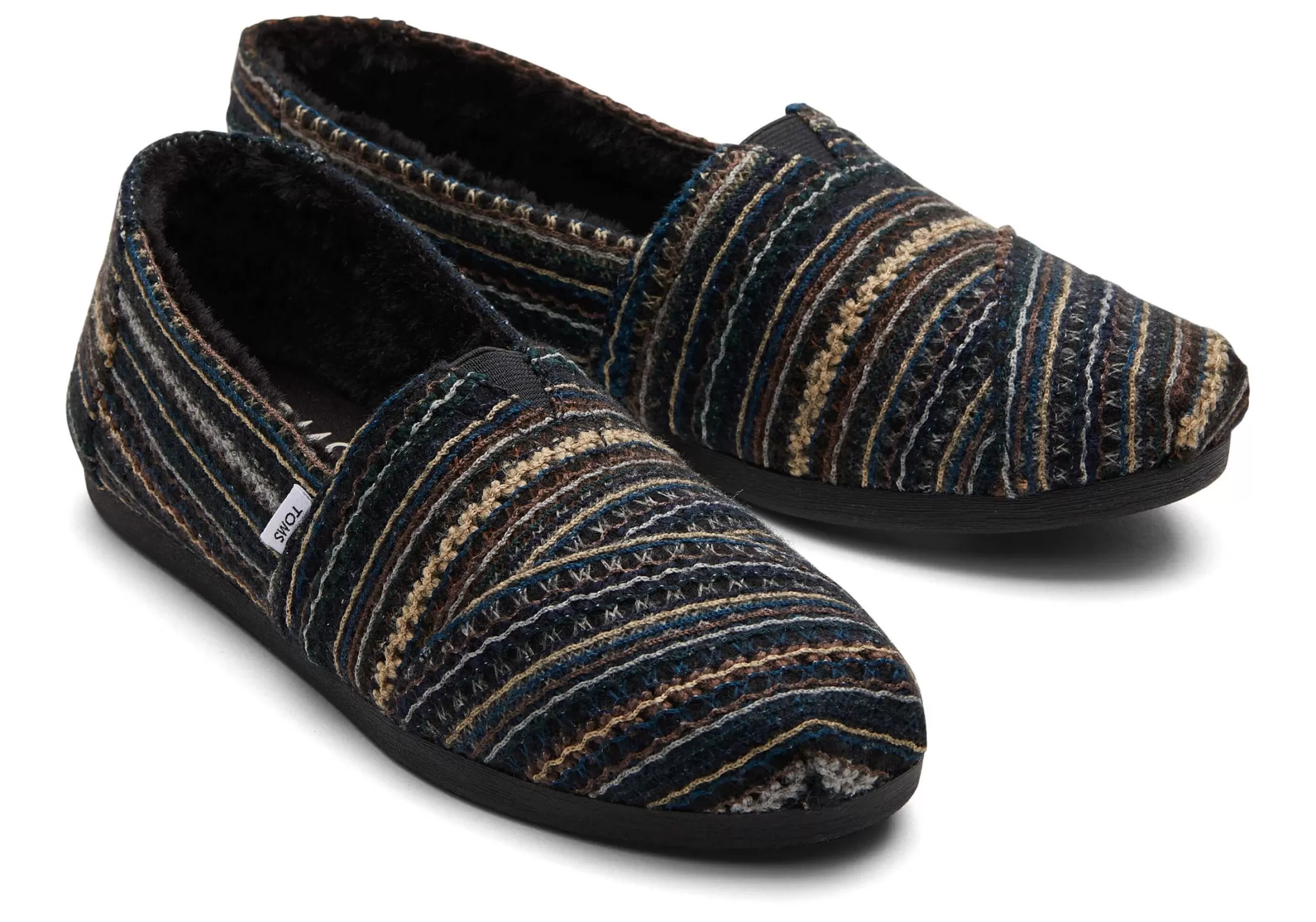 TOMS Pantoffels*Alpargate Geborduurd Chenille Embroidered Black