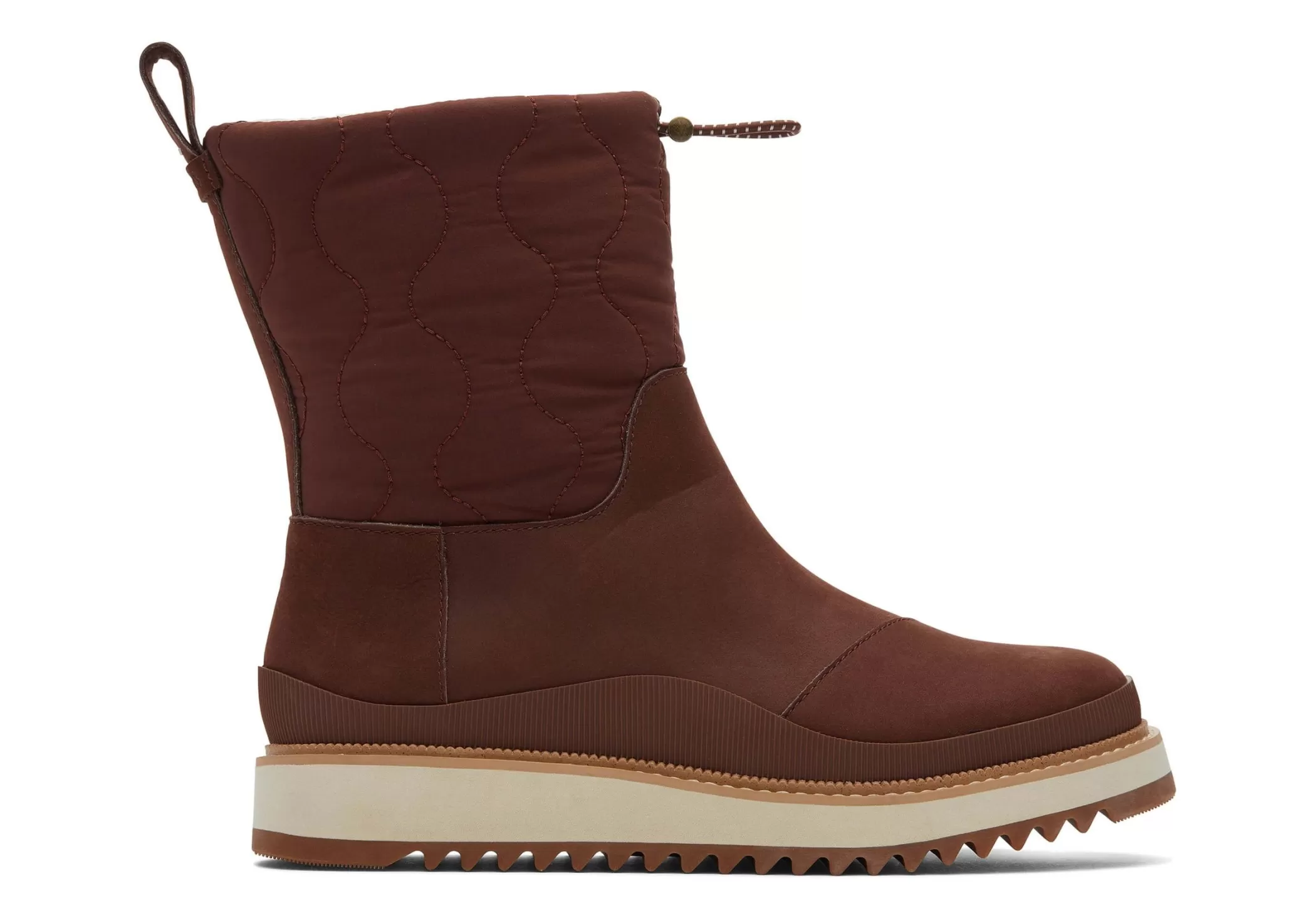 TOMS Boots*Bruin Leer Waterafstotend Makenna Schoenen Boots Dames Waterbestendig Donkerbruin Leer