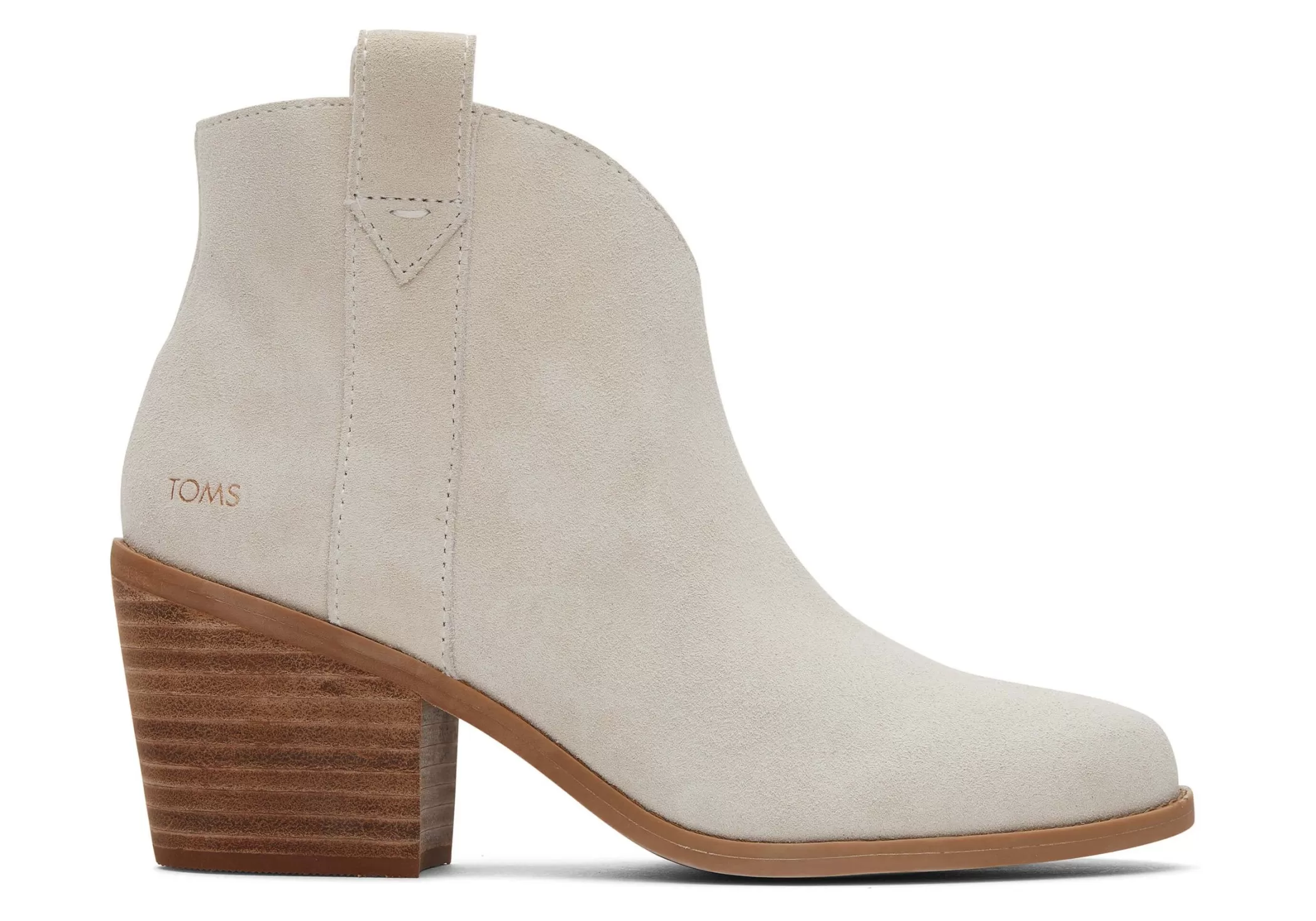 TOMS Hakken & Wedges*Constance Suede Heeled Boot Light Sand