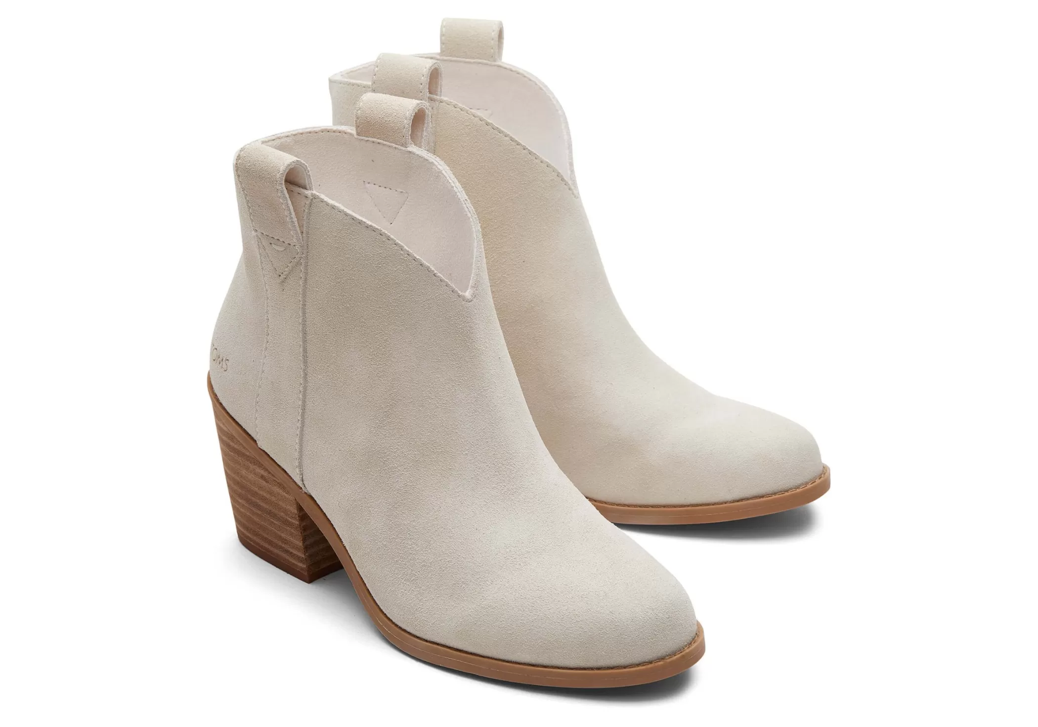 TOMS Hakken & Wedges*Constance Suede Heeled Boot Light Sand