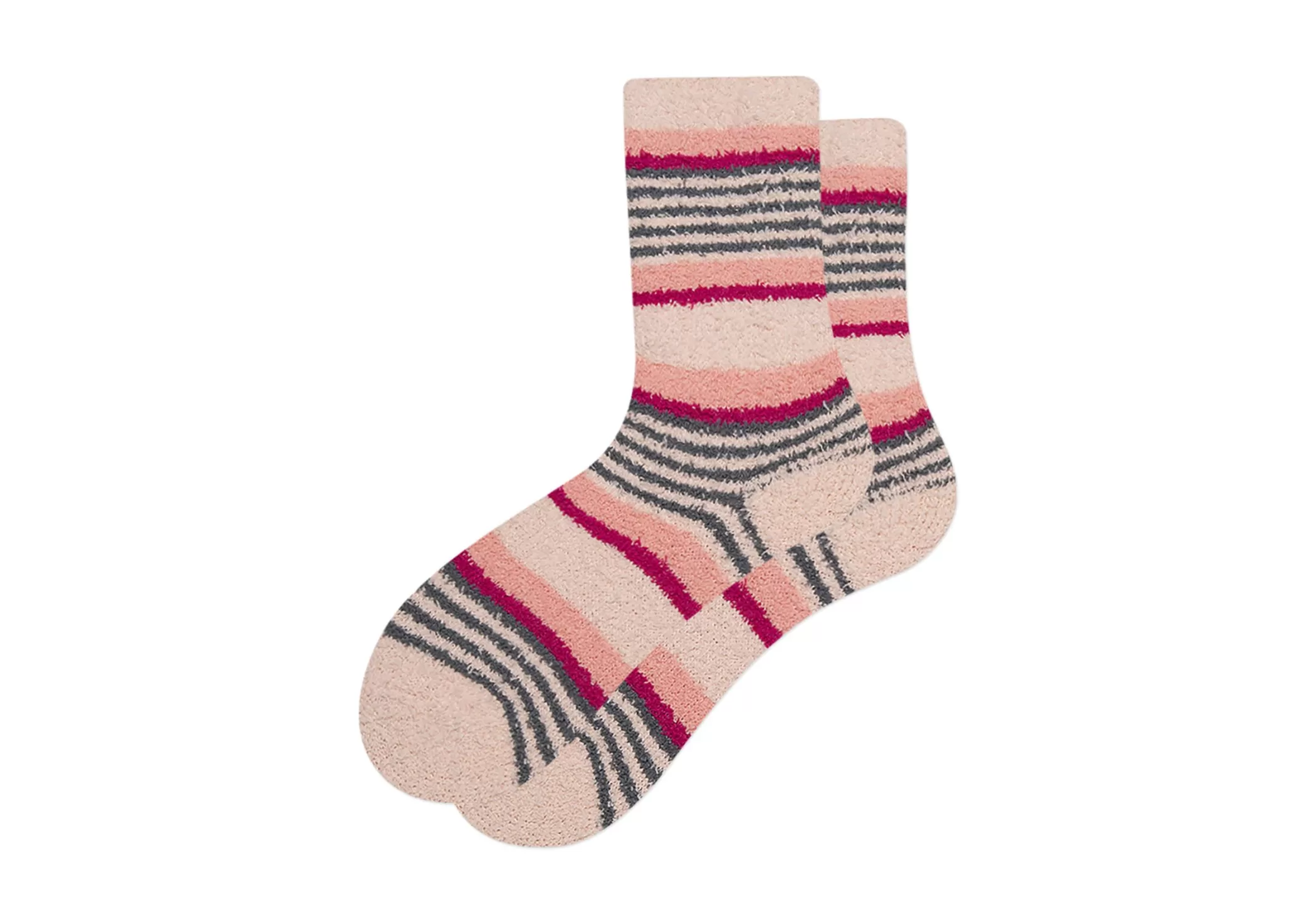 TOMS *Cozy Cushioned Crew Socks Pink Gestreept