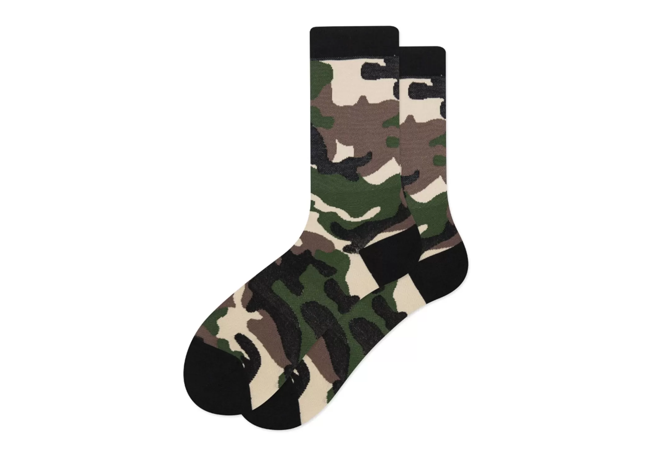 TOMS *Crew Sokken Camo Zwart Camo