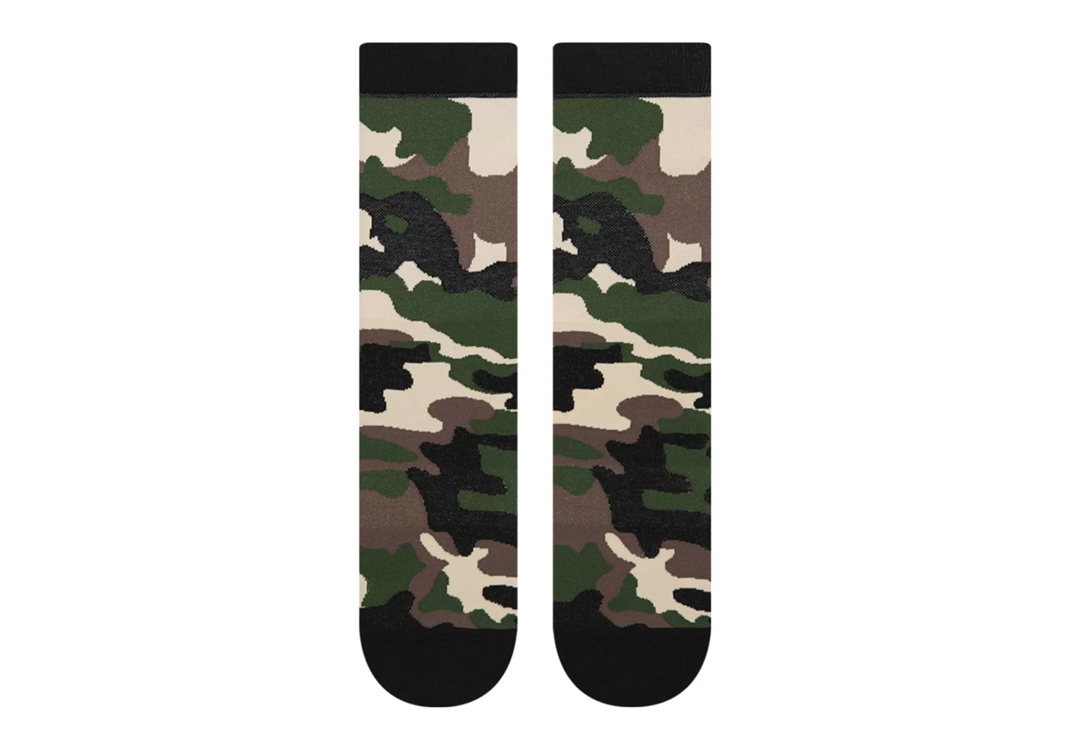 TOMS *Crew Sokken Camo Zwart Camo