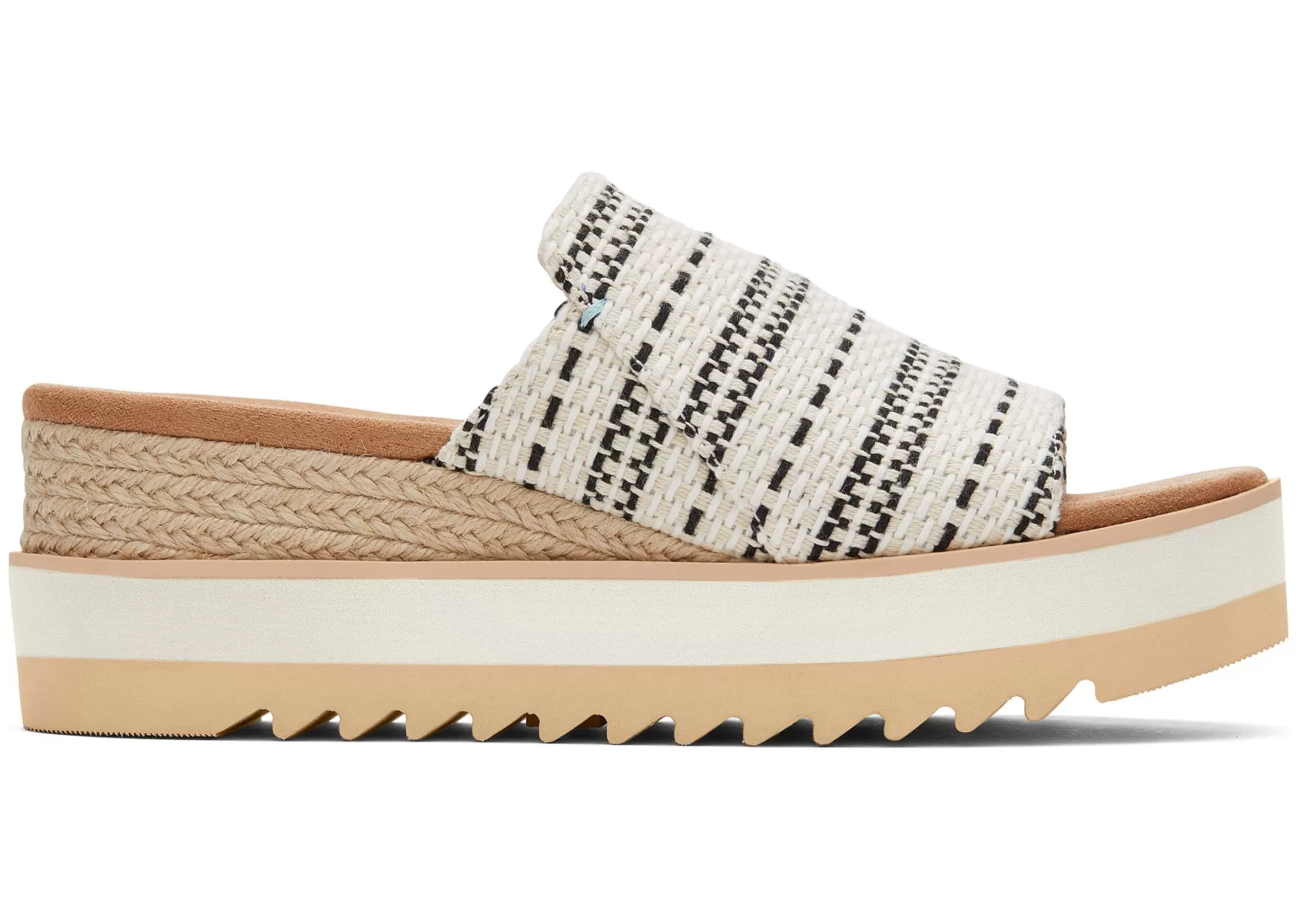 TOMS Hakken & Wedges*Diana Mule Sandal Beige Global Geweven