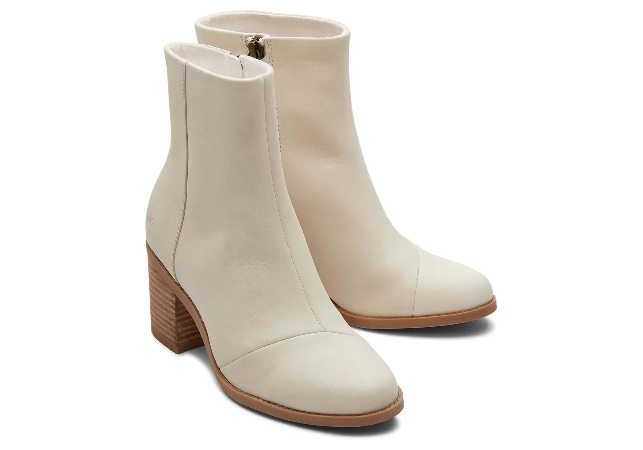 TOMS Hakken & Wedges*Evelyn Boots Leather Light Sand