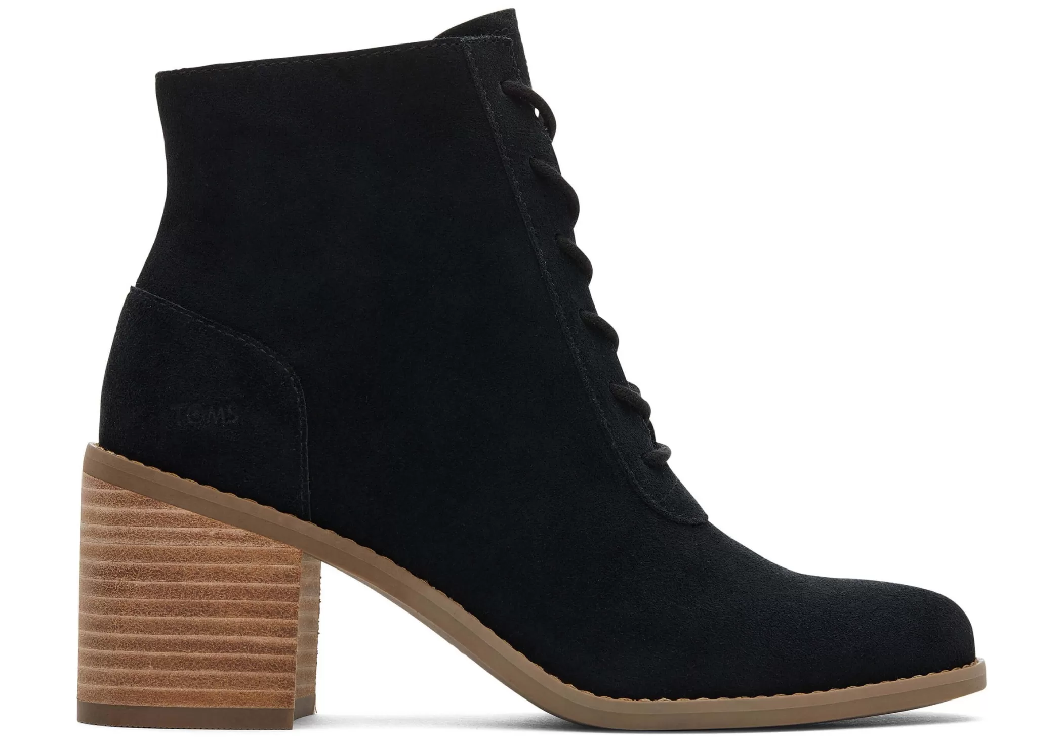 TOMS Hakken & Wedges*Evelyn Boots Met Veters Suede Black