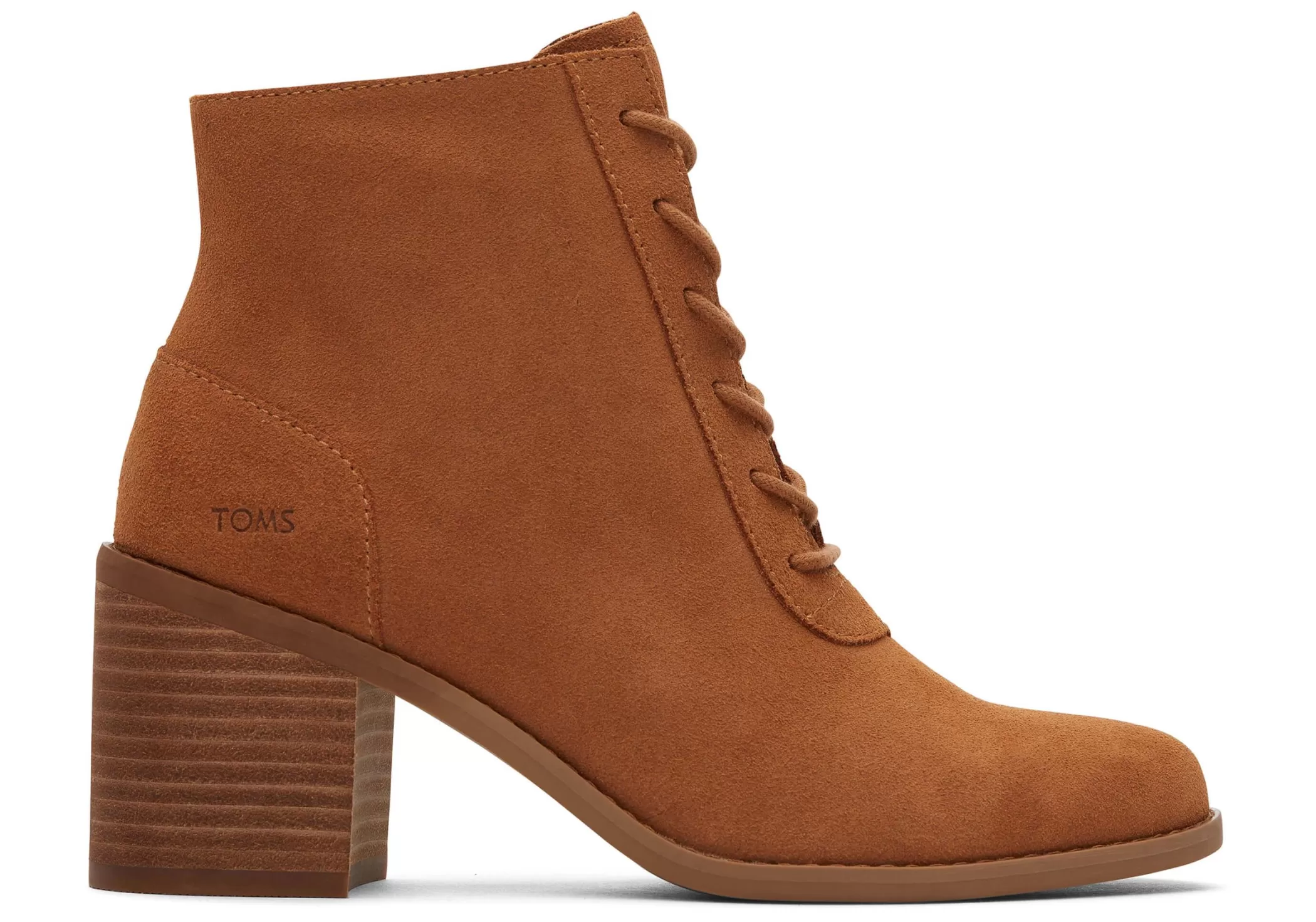 TOMS Hakken & Wedges*Evelyn Boots Met Veters Suede Tan