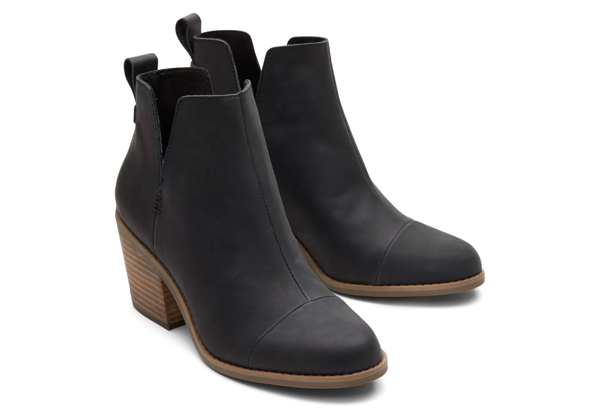 TOMS Hakken & Wedges*Everly Cutout Boot Zwart Leer