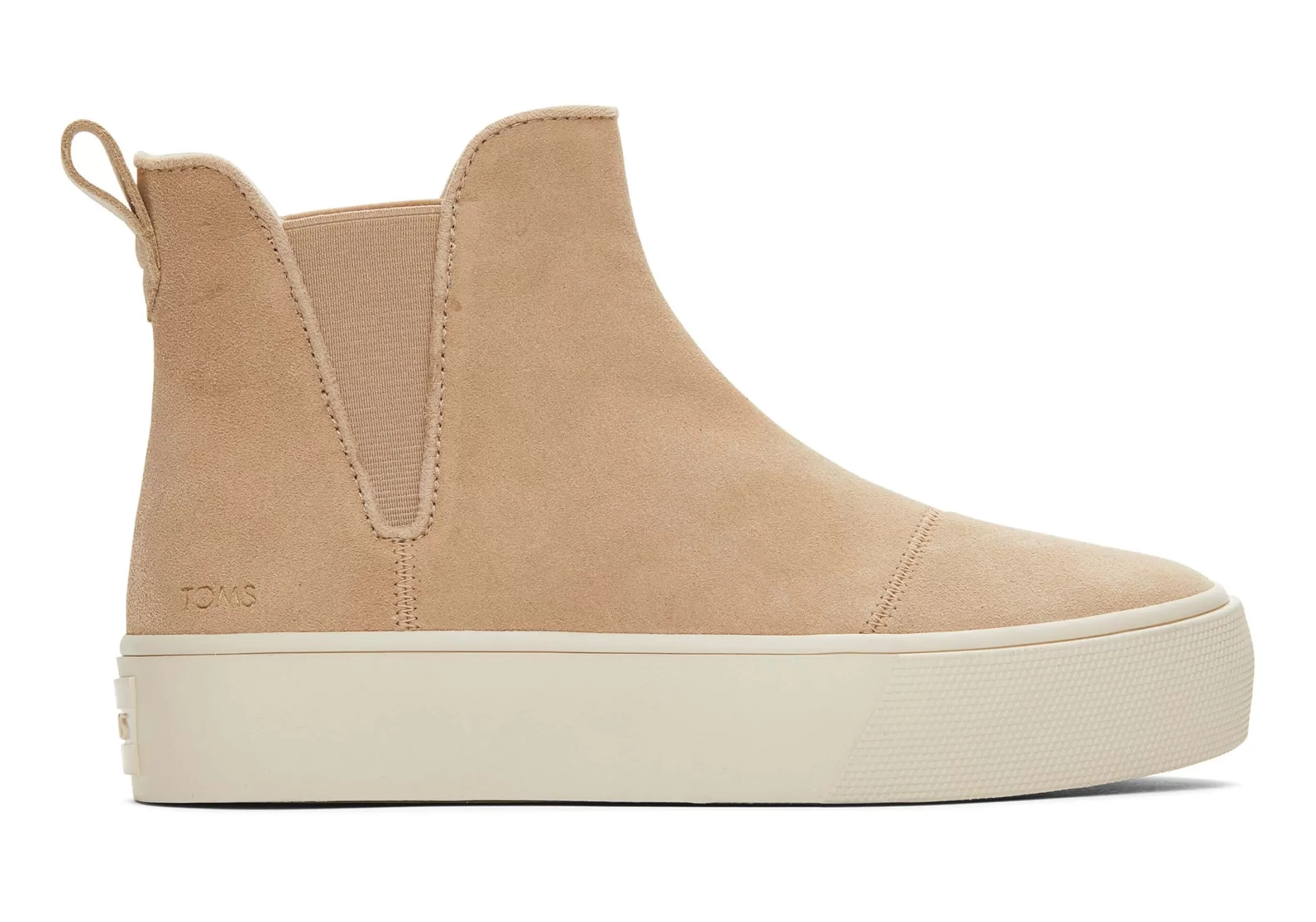 TOMS Sneakers*Fenix Platform Chelsea Havermout Geel/Grijs Suede