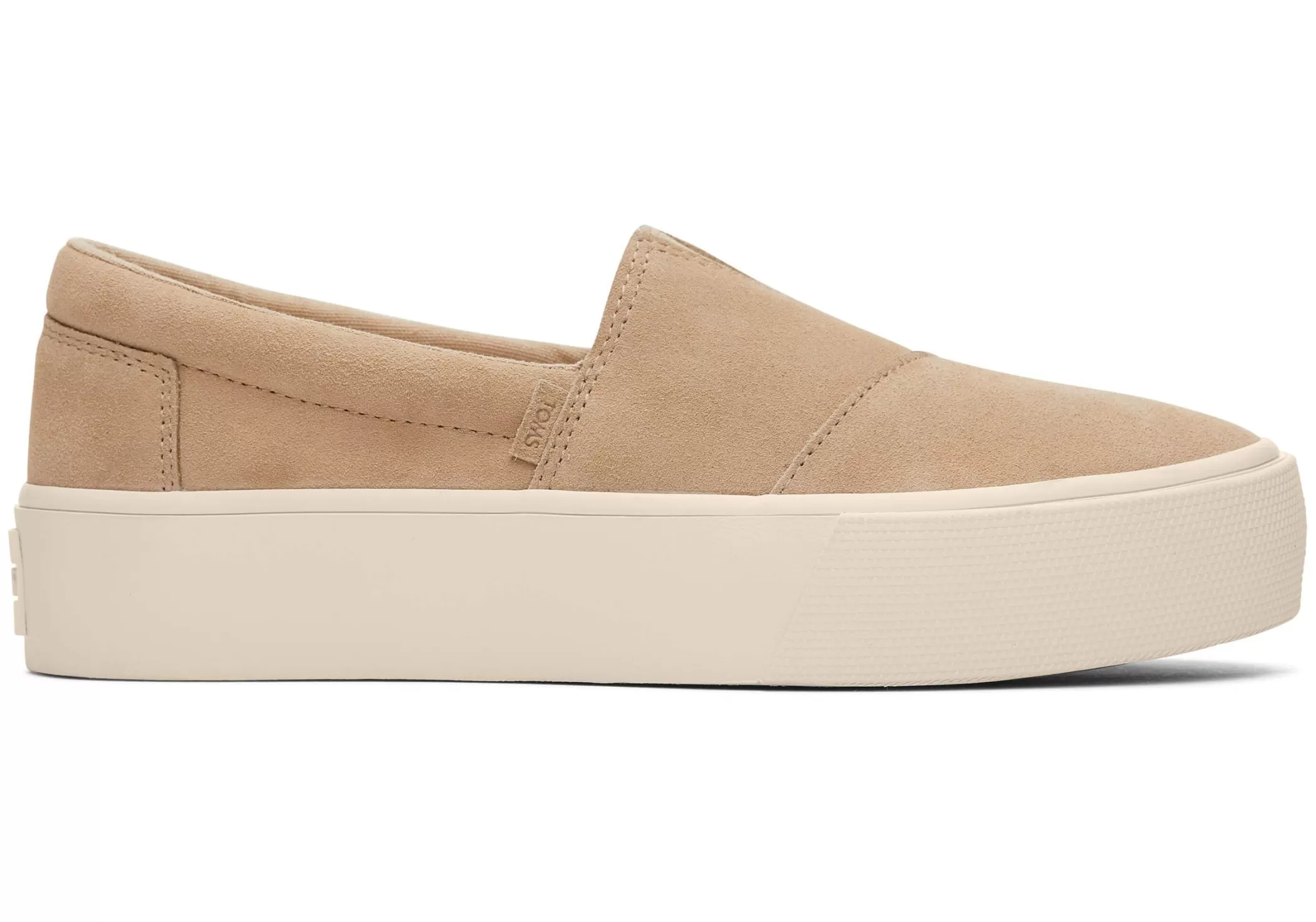 TOMS Sneakers*Fenix Platform Slip Ons Suede Oatmeal