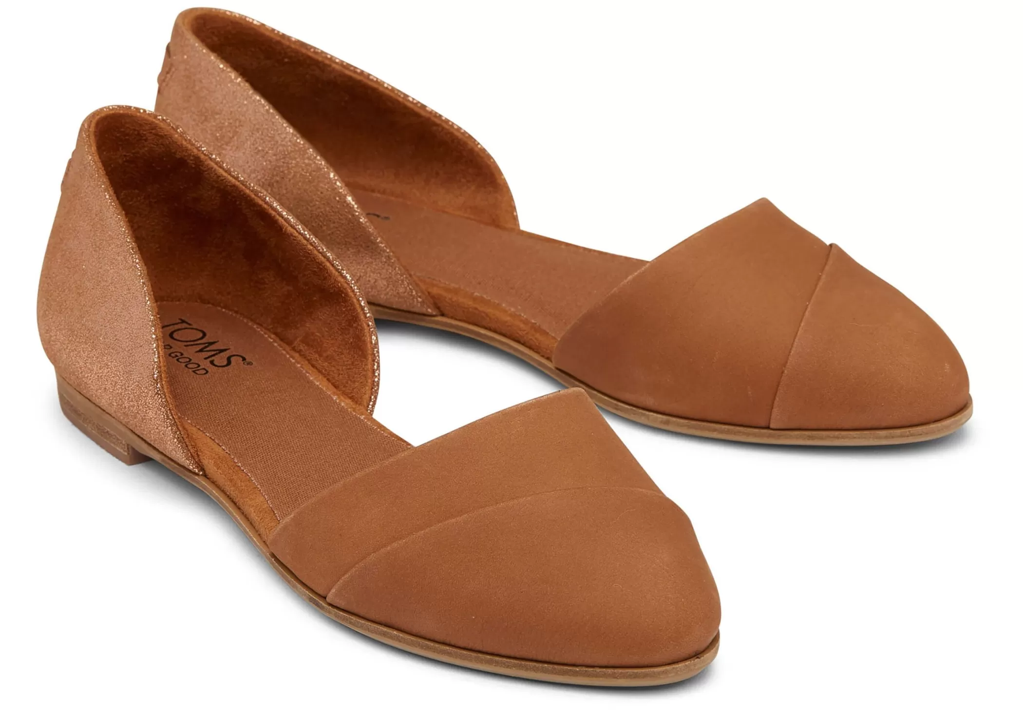 TOMS Ballerina'S*Jutti D'Orsay Ballerina Beige Leer