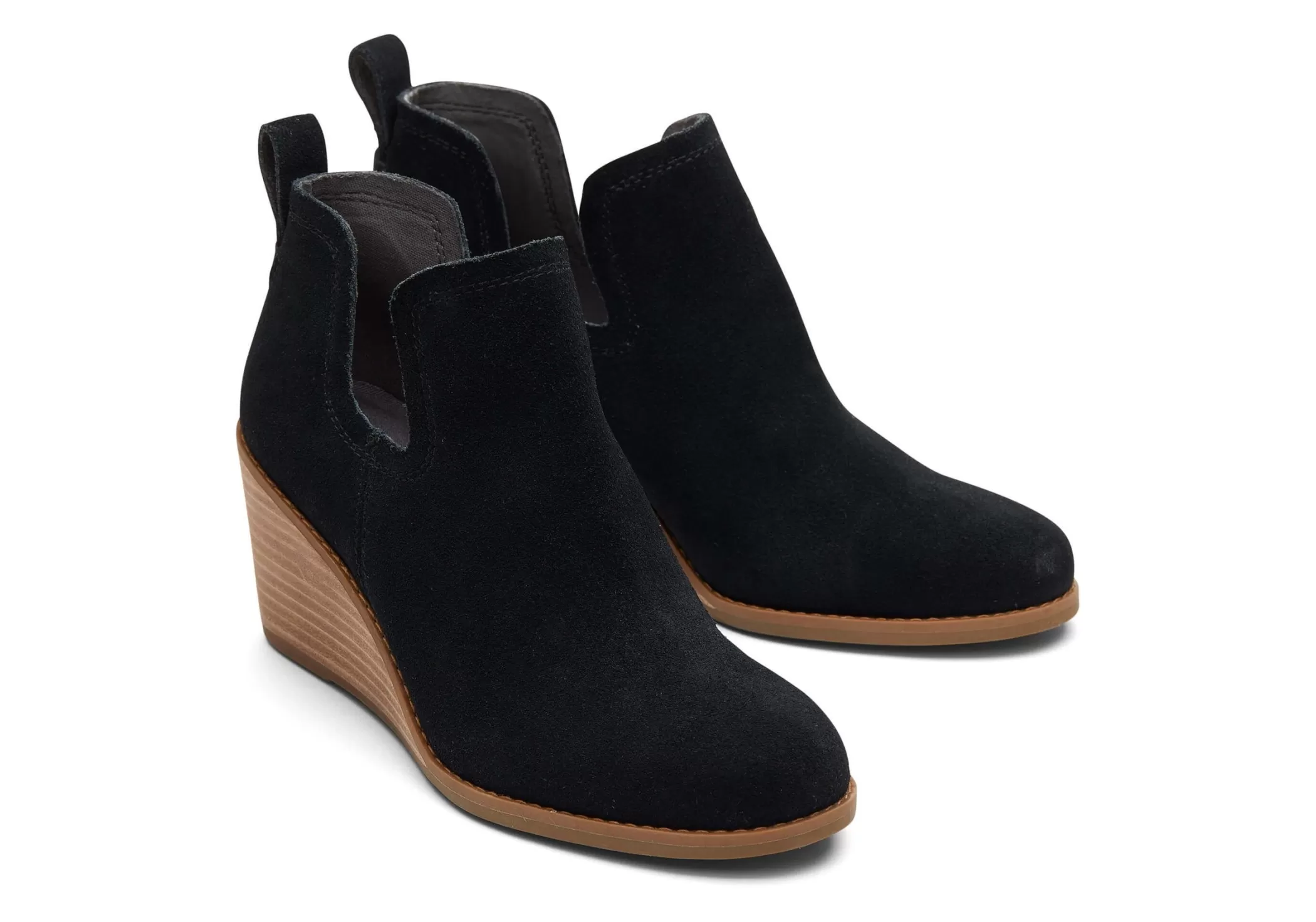 TOMS Hakken & Wedges*Kallie Sleehak Enkellaarsje Breed Zwart Breed