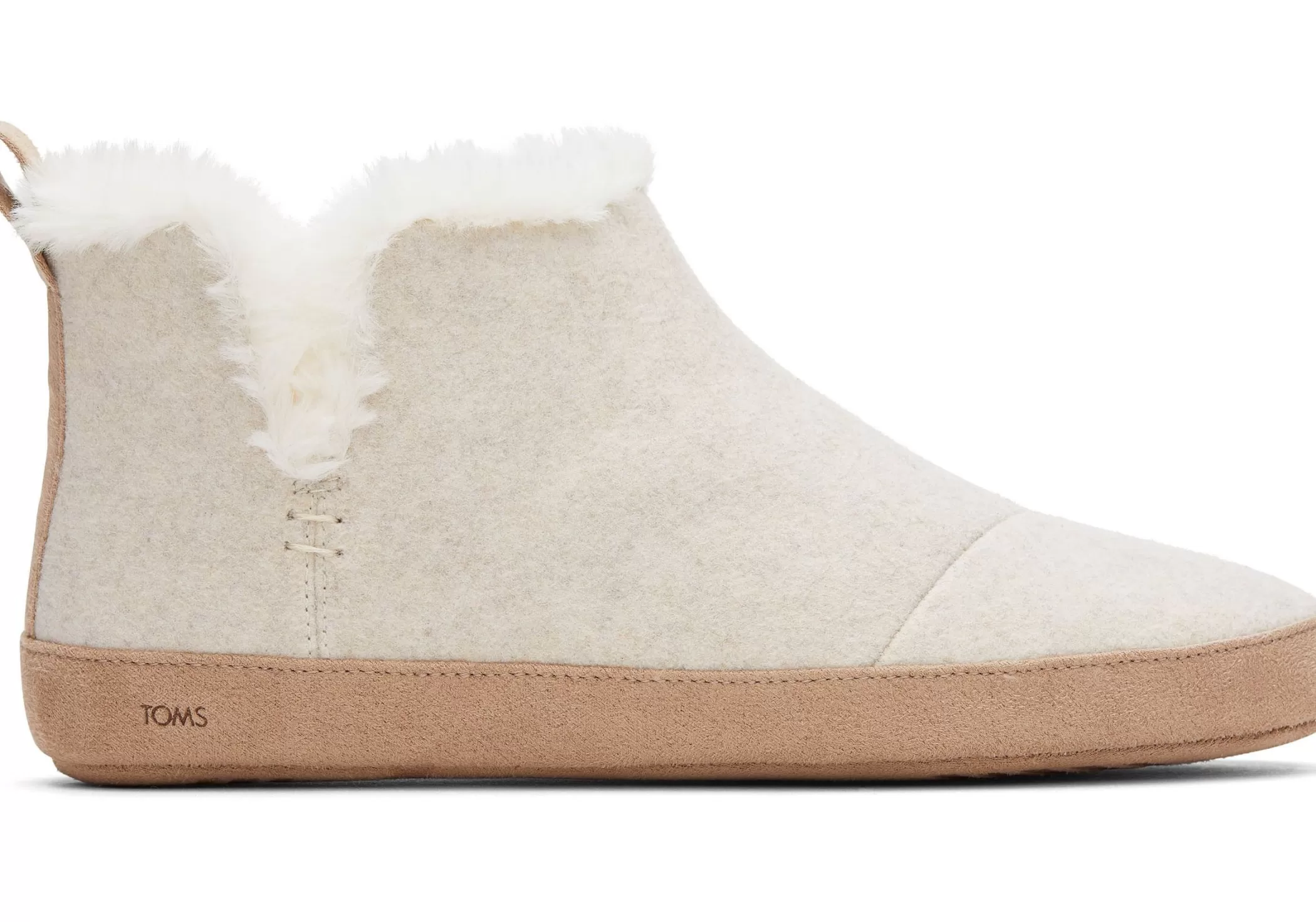 TOMS Pantoffels*Lola Bootie Pantoffels Felt Dames Beige