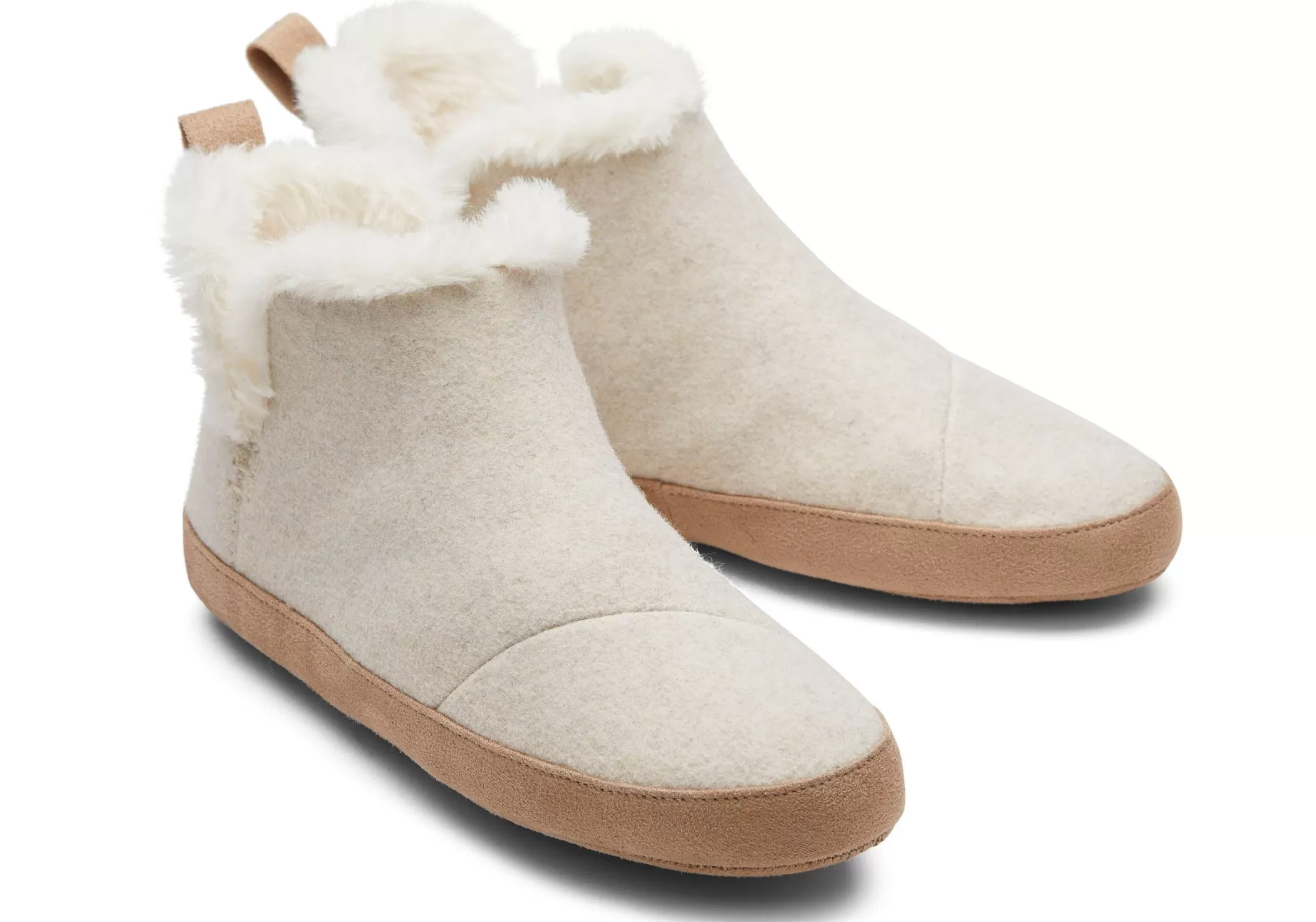 TOMS Pantoffels*Lola Bootie Pantoffels Felt Dames Beige