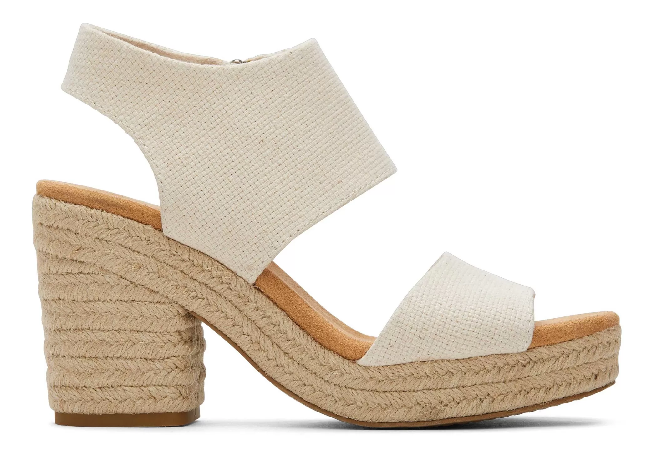 TOMS Hakken & Wedges*Majorca Rope Platform Sandal Beige Mand Geweven