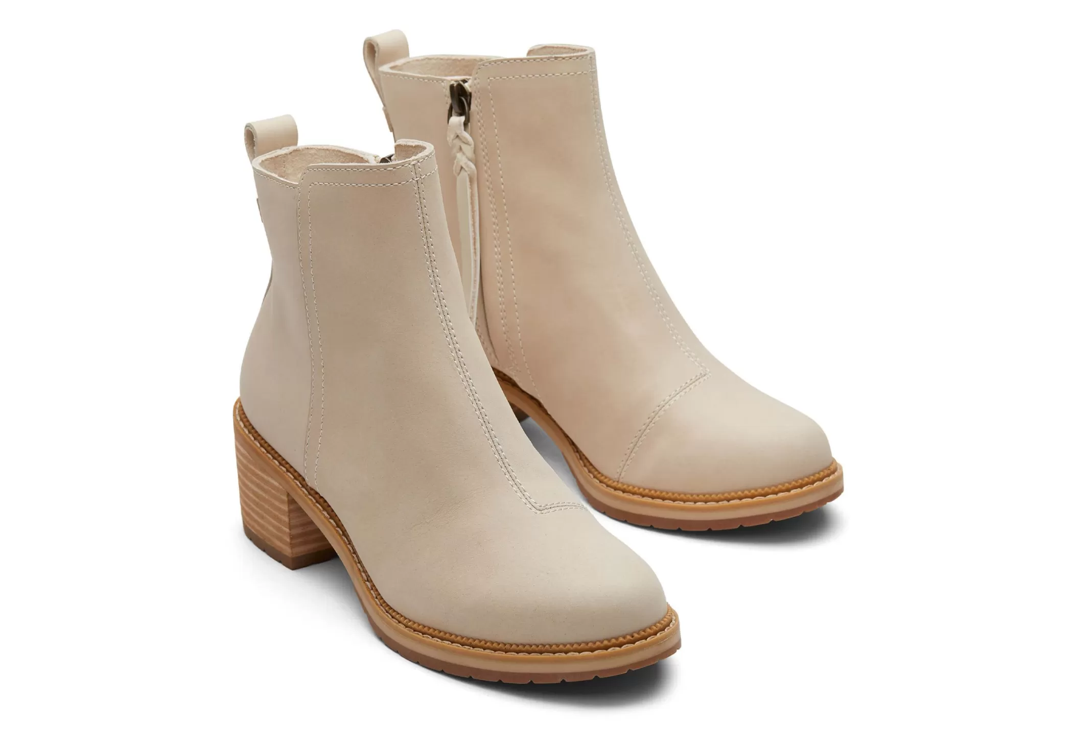 TOMS Hakken & Wedges*Marina Boot Beige Leather