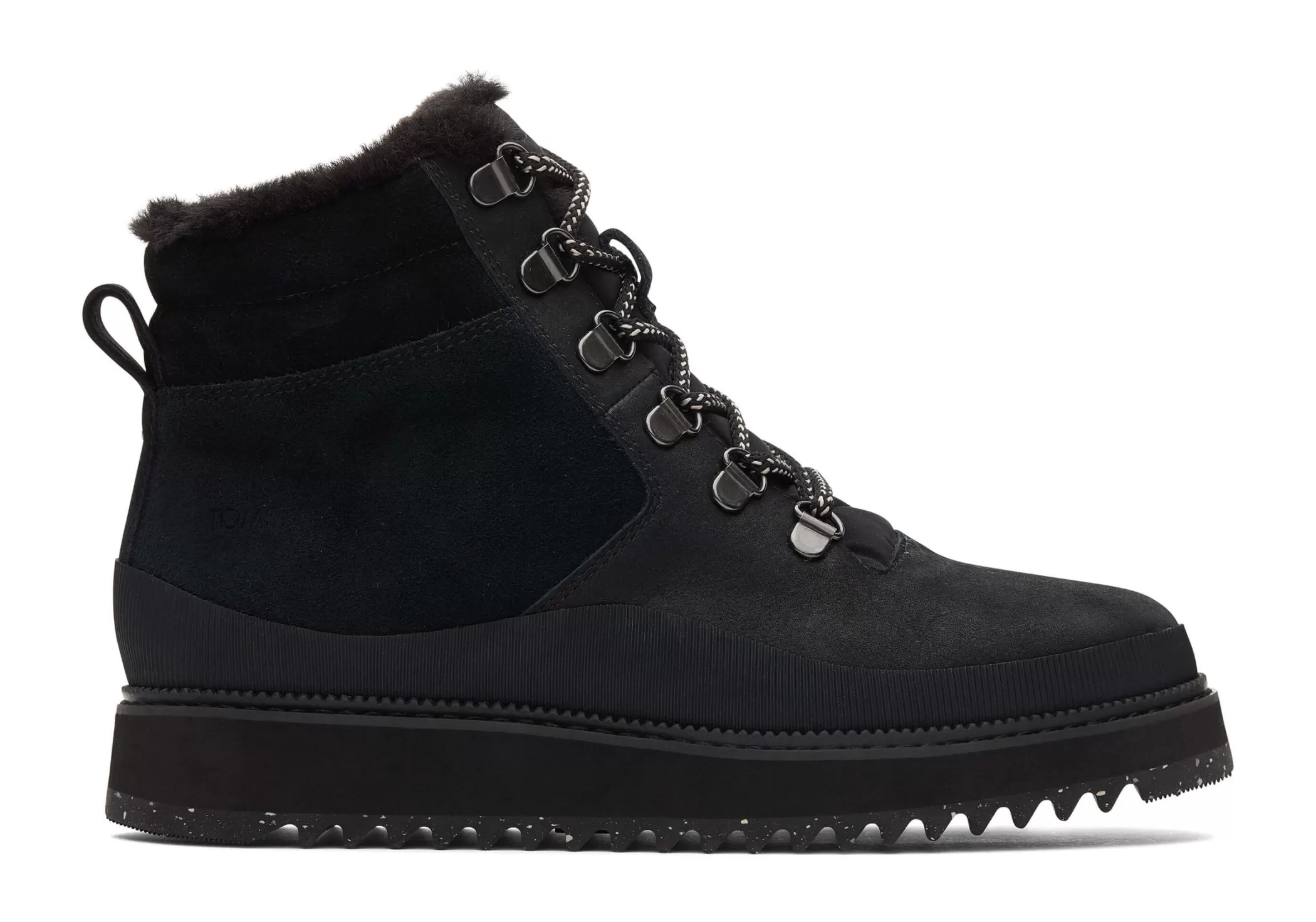 TOMS Boots*Mojave Boots Water Resistant Black/Black Faux Fur