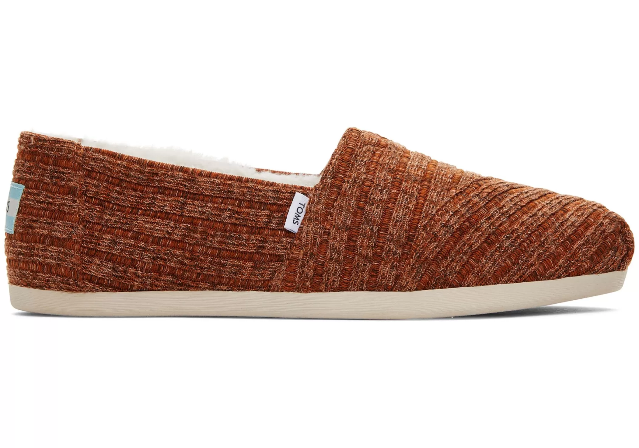 TOMS Alpargata*Oranje Ribgebreid Nepbont Alpargatas Schoenen Dames Rib Knit Orange