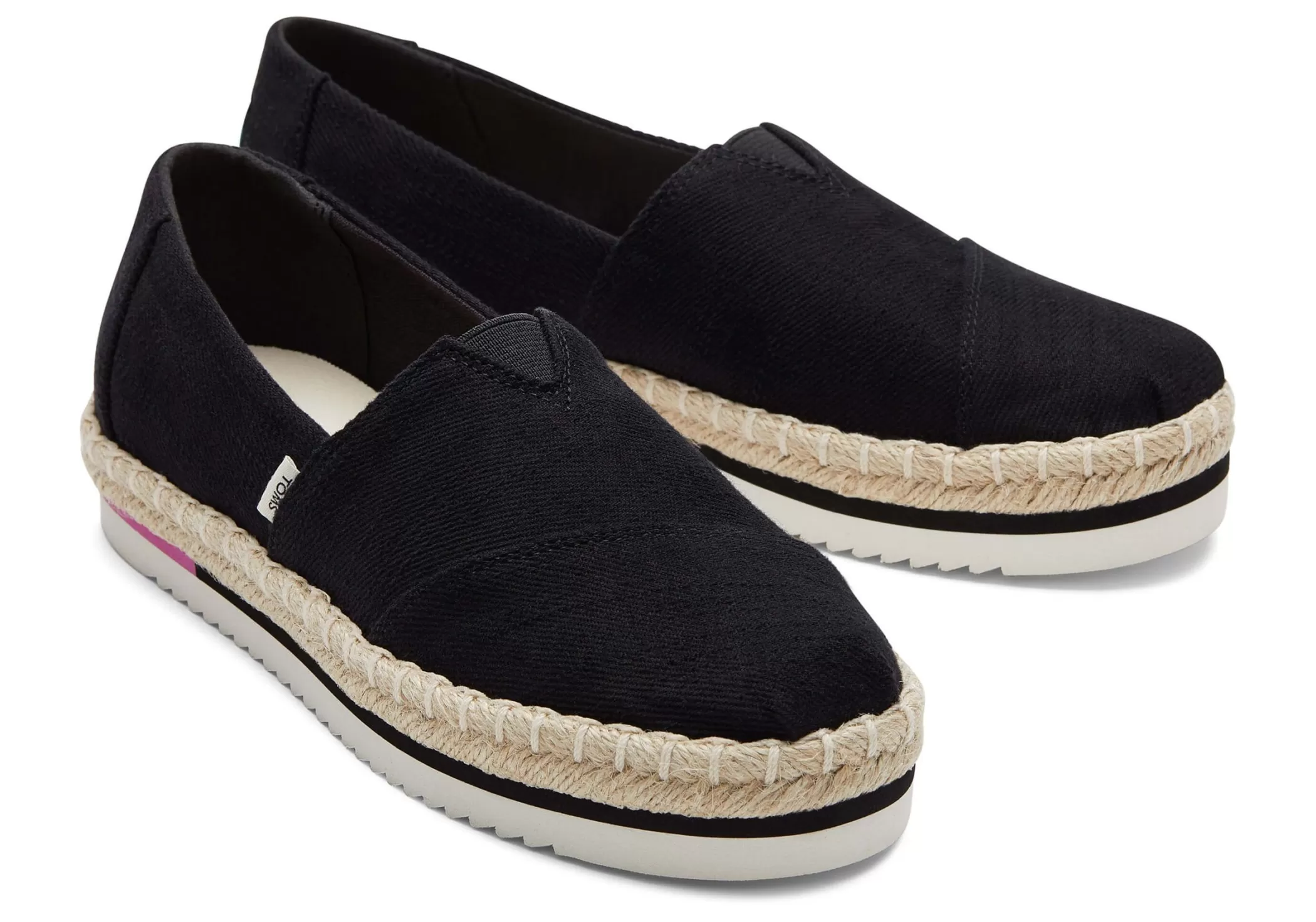 TOMS Plateauzolen*Platform Alpargata Zwart