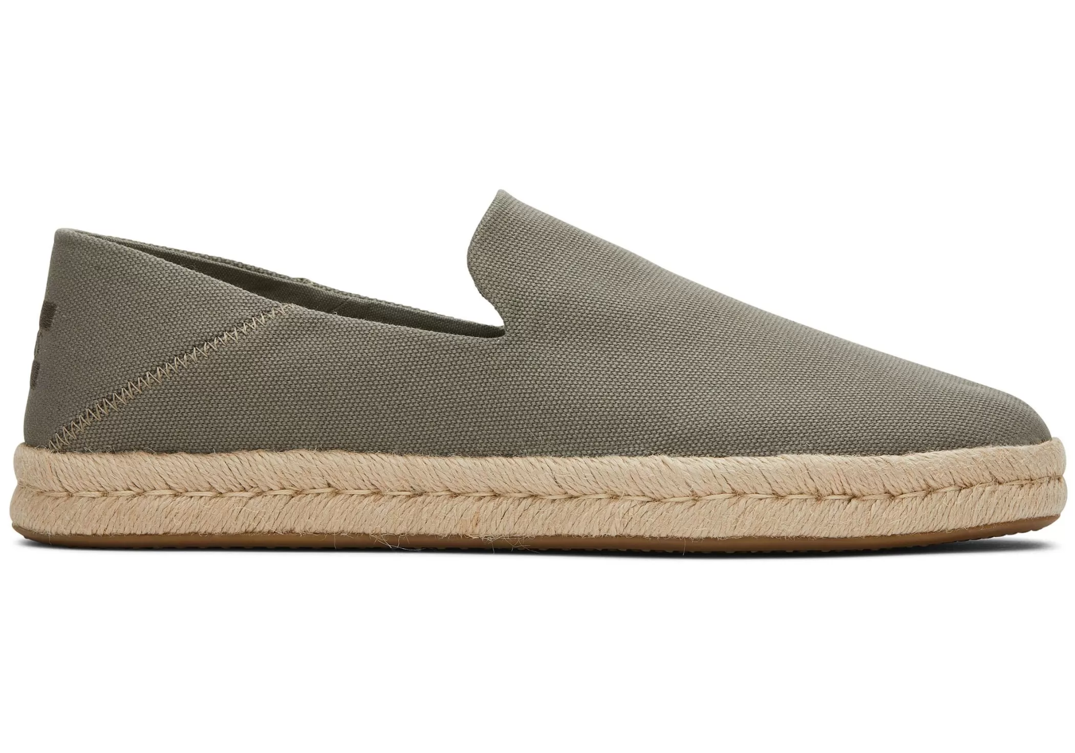 TOMS Espadrilles*Santiago Recycled Cotton Canvas Vetiver Grijs Gerecycled Katoen