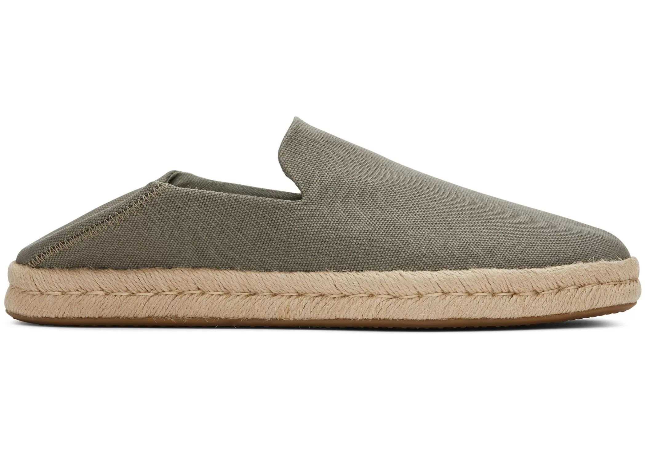 TOMS Espadrilles*Santiago Recycled Cotton Canvas Vetiver Grijs Gerecycled Katoen