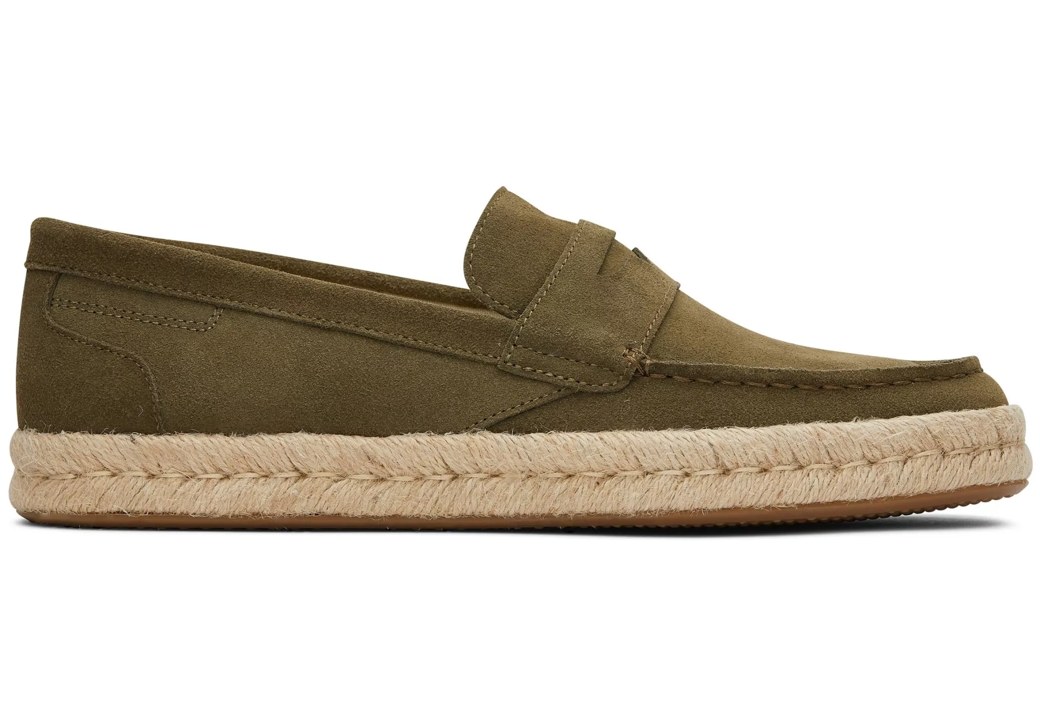 TOMS Espadrilles*Stanford 2.0 Rope Espadrille Suede Olijfgroen Suede