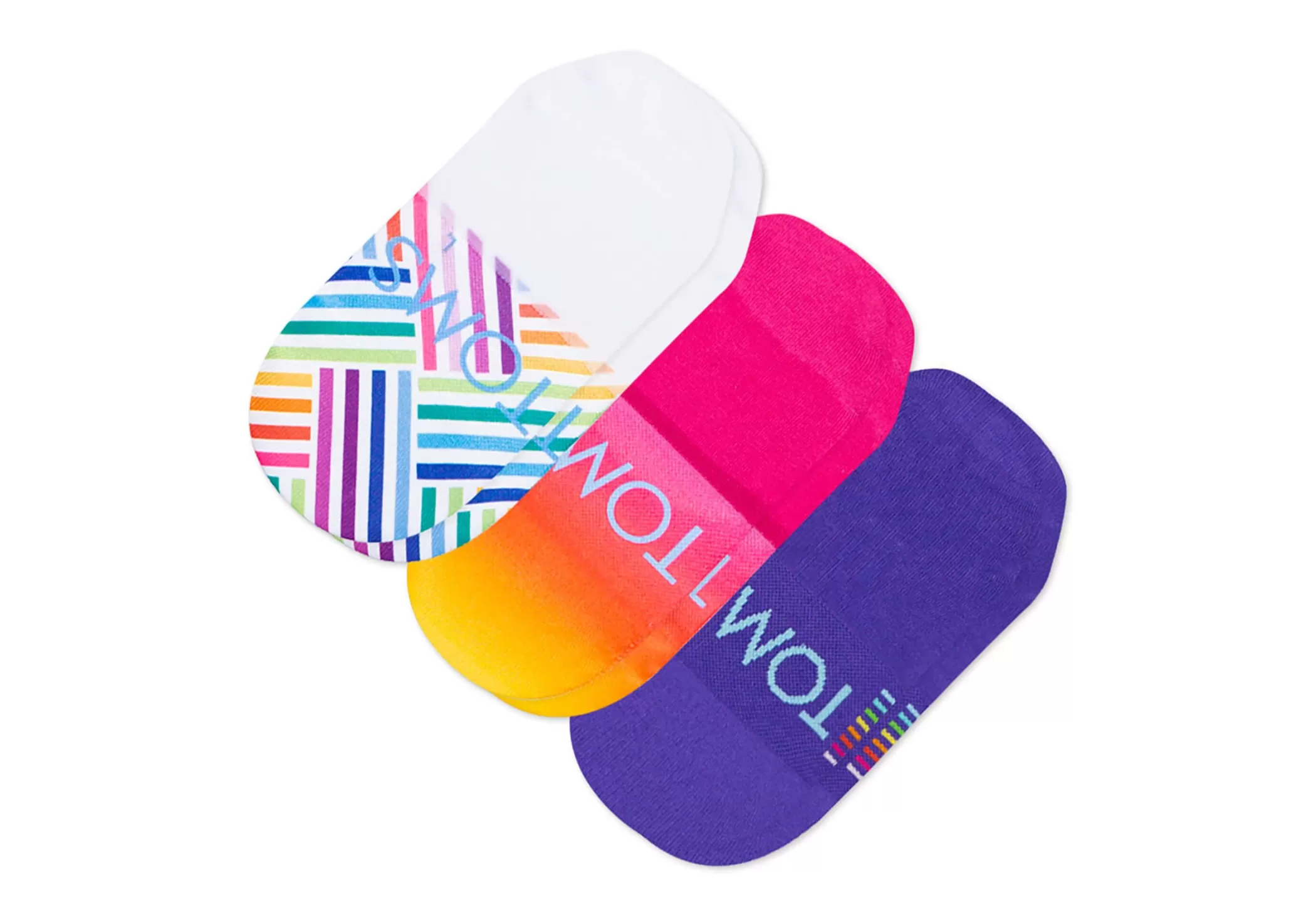 TOMS *Ultimate No Show Socks Unity 3 Pack Regenboog Multi