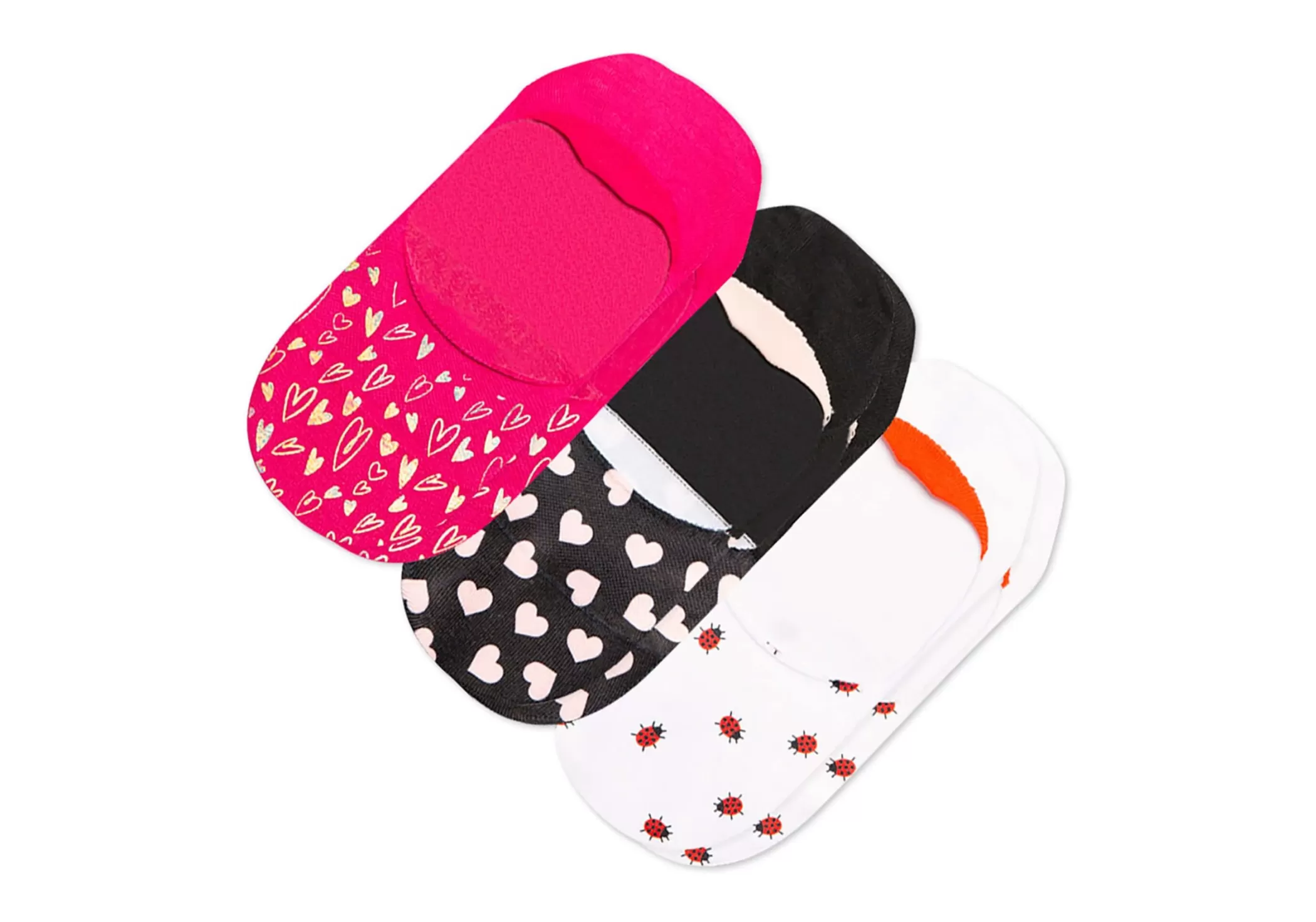 TOMS *Ultimate No Show Socks Valentines 3 Pack Roze Multi