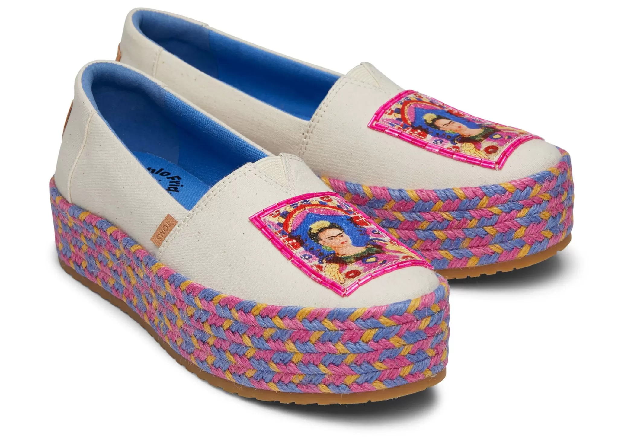 TOMS Plateauzolen*Valencia Frida Kahlo Platform Espadrille Beige