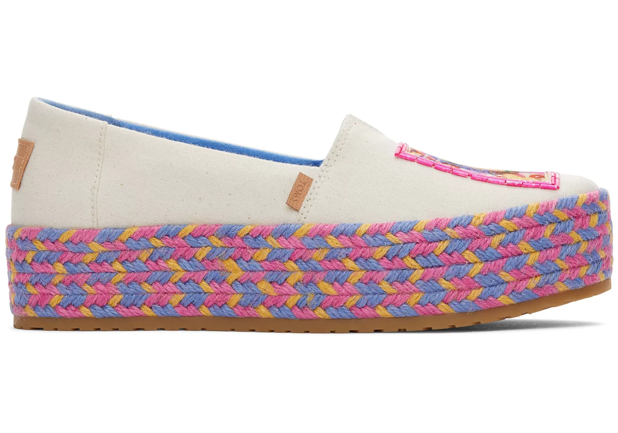 TOMS Plateauzolen*Valencia Frida Kahlo Platform Espadrille Beige