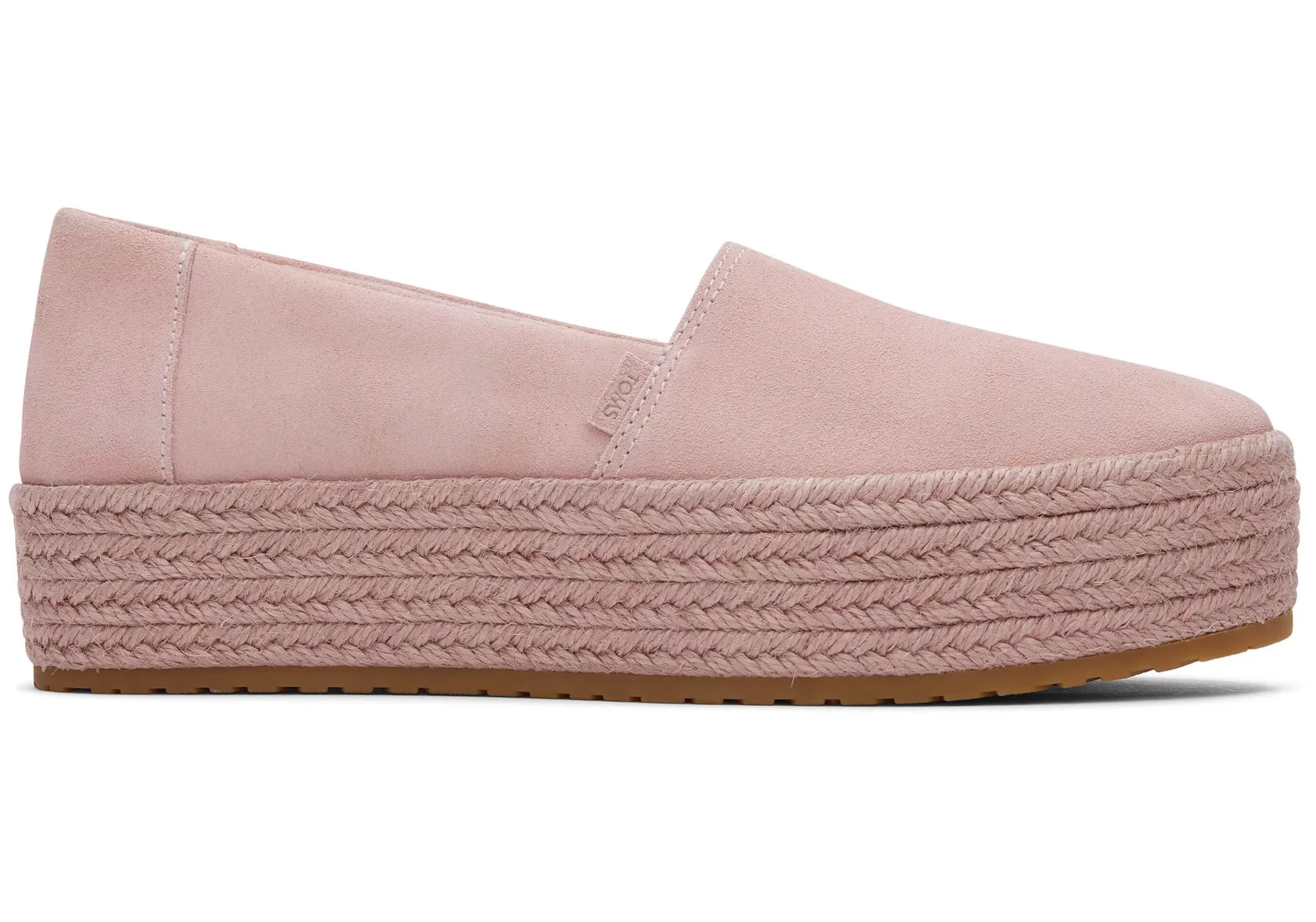 TOMS Plateauzolen*Valencia Platform Espadrille Suede Pink