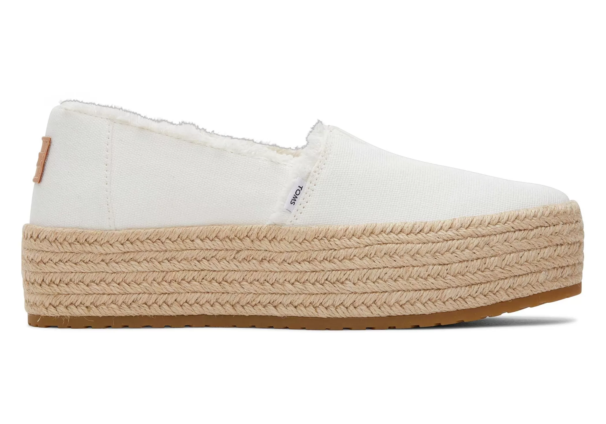 TOMS Plateauzolen*Valencia Platform Espadrille White Canvas