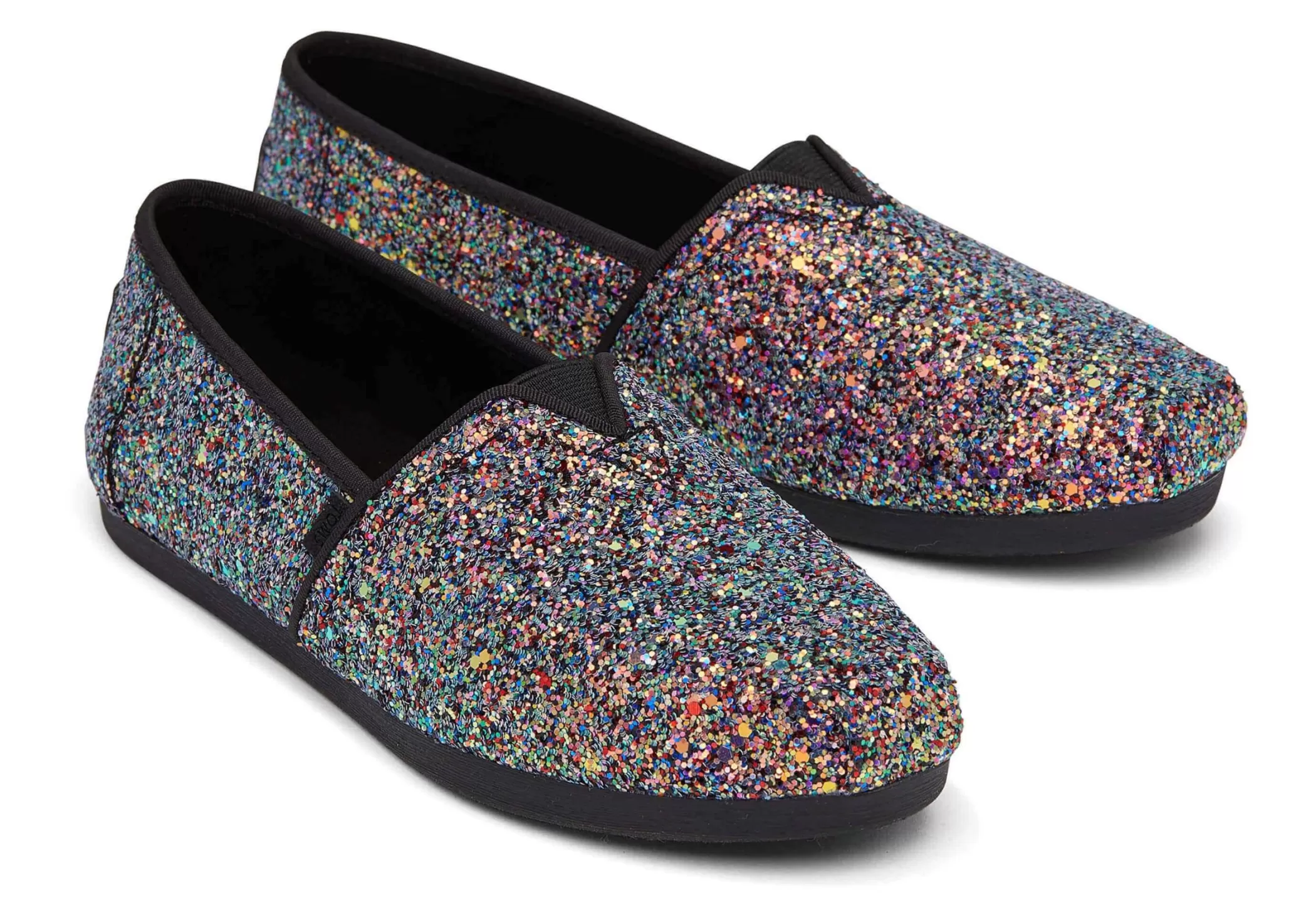 TOMS Instappers*Zwart Alpargatas Chunky Glitter Schoenen Zwarte Chunky Glitter